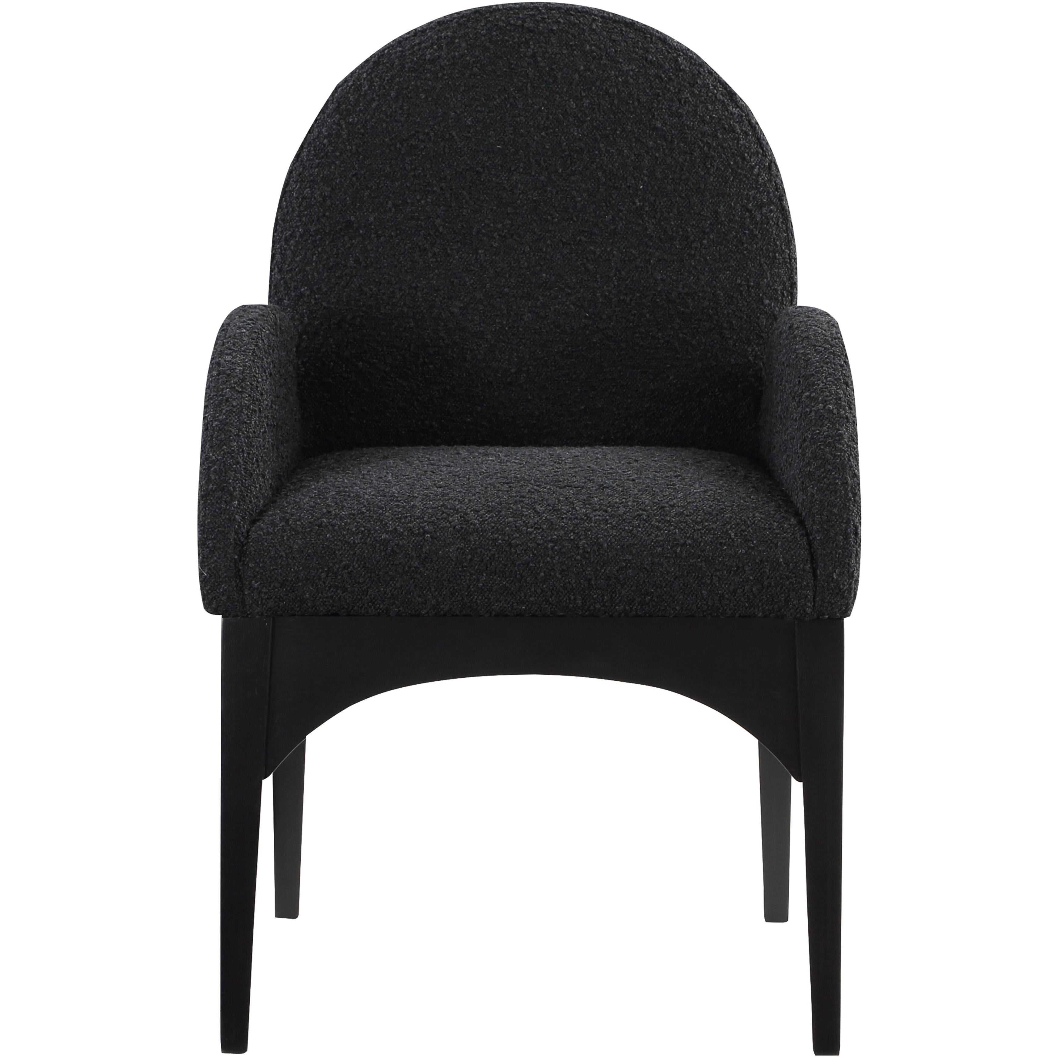 Meridian Waldorf Black Boucle Fabric Dining Chair