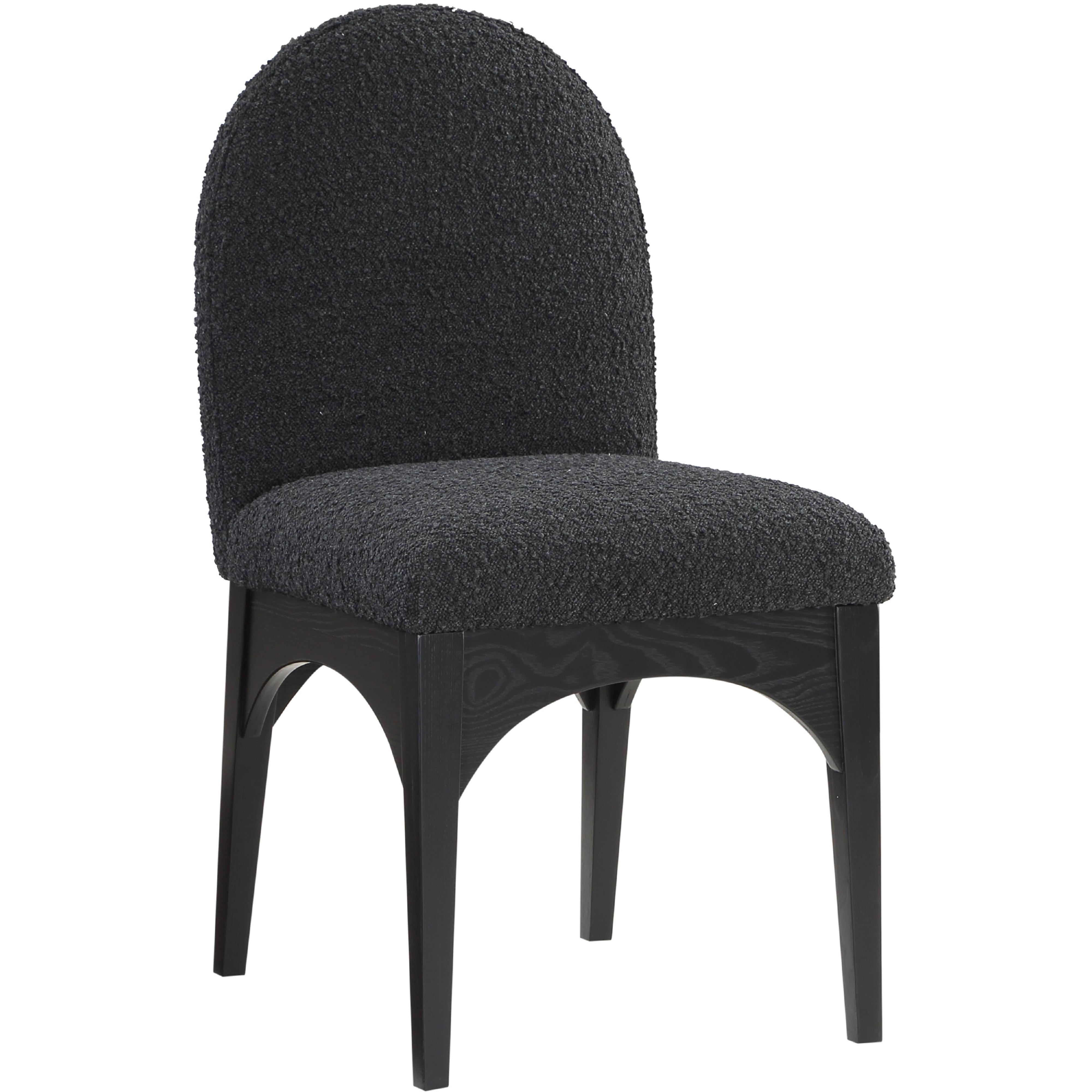 Meridian Waldorf Black Boucle Fabric Dining Chair