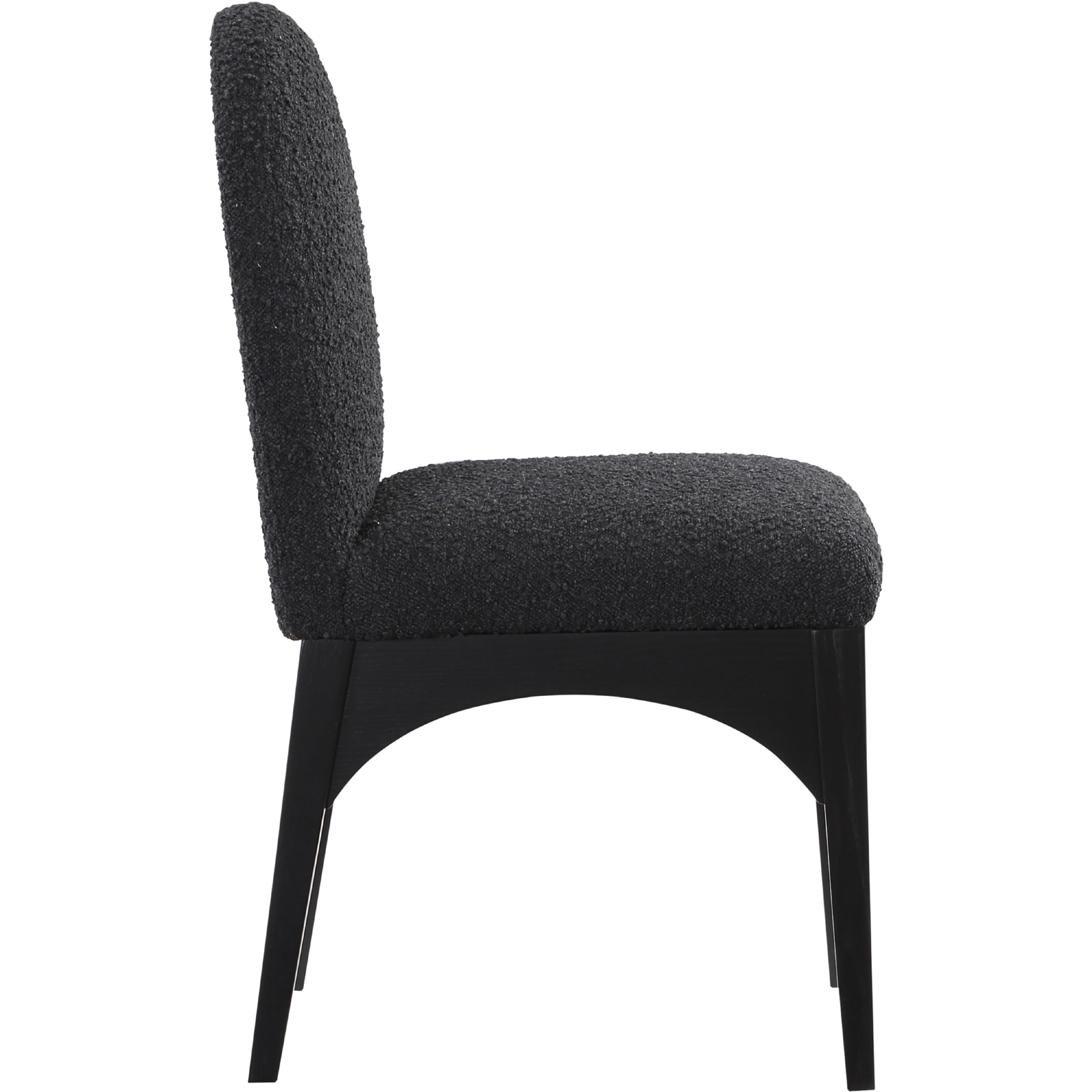 Meridian Waldorf Black Boucle Fabric Dining Chair