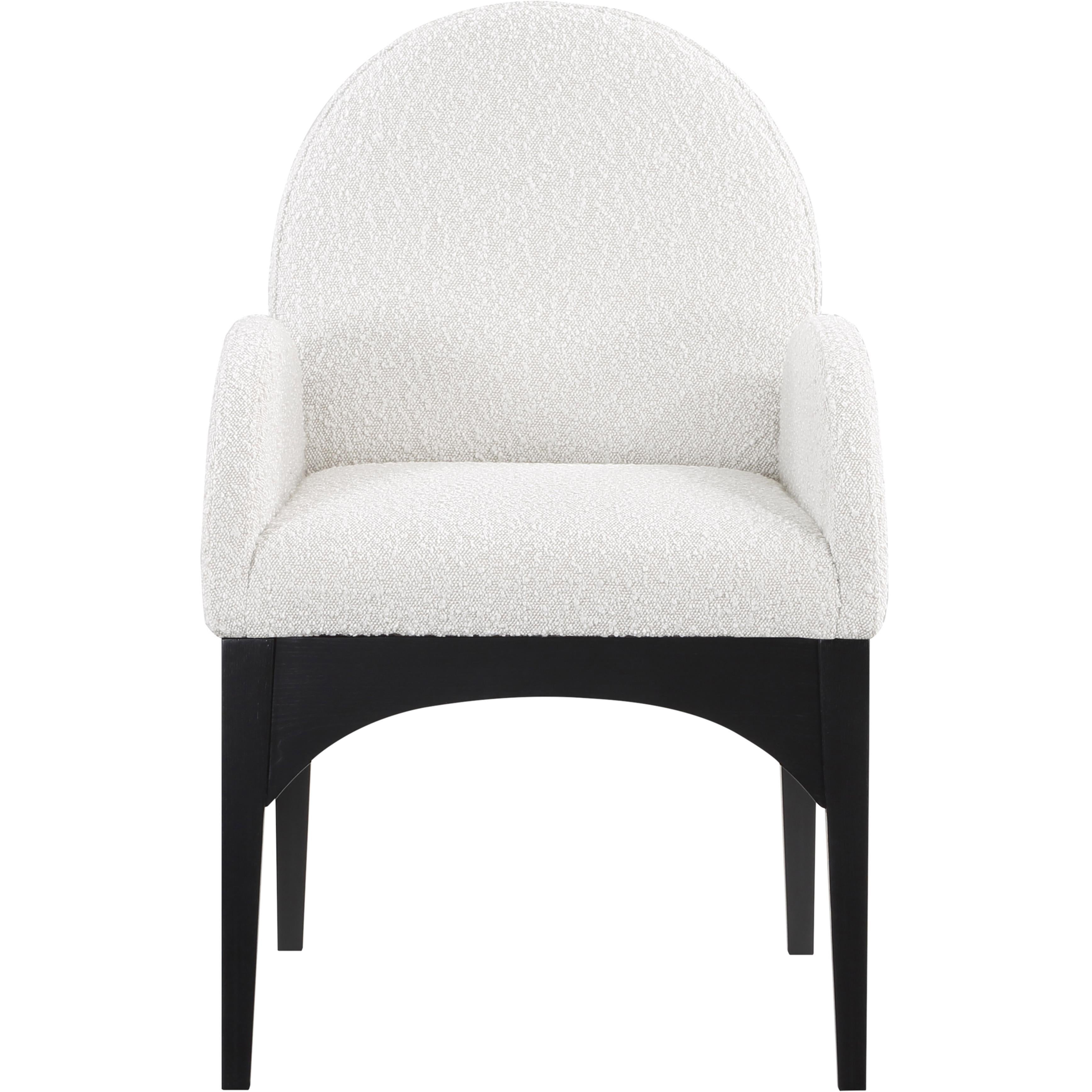 Meridian Waldorf Cream Boucle Fabric Dining Chair