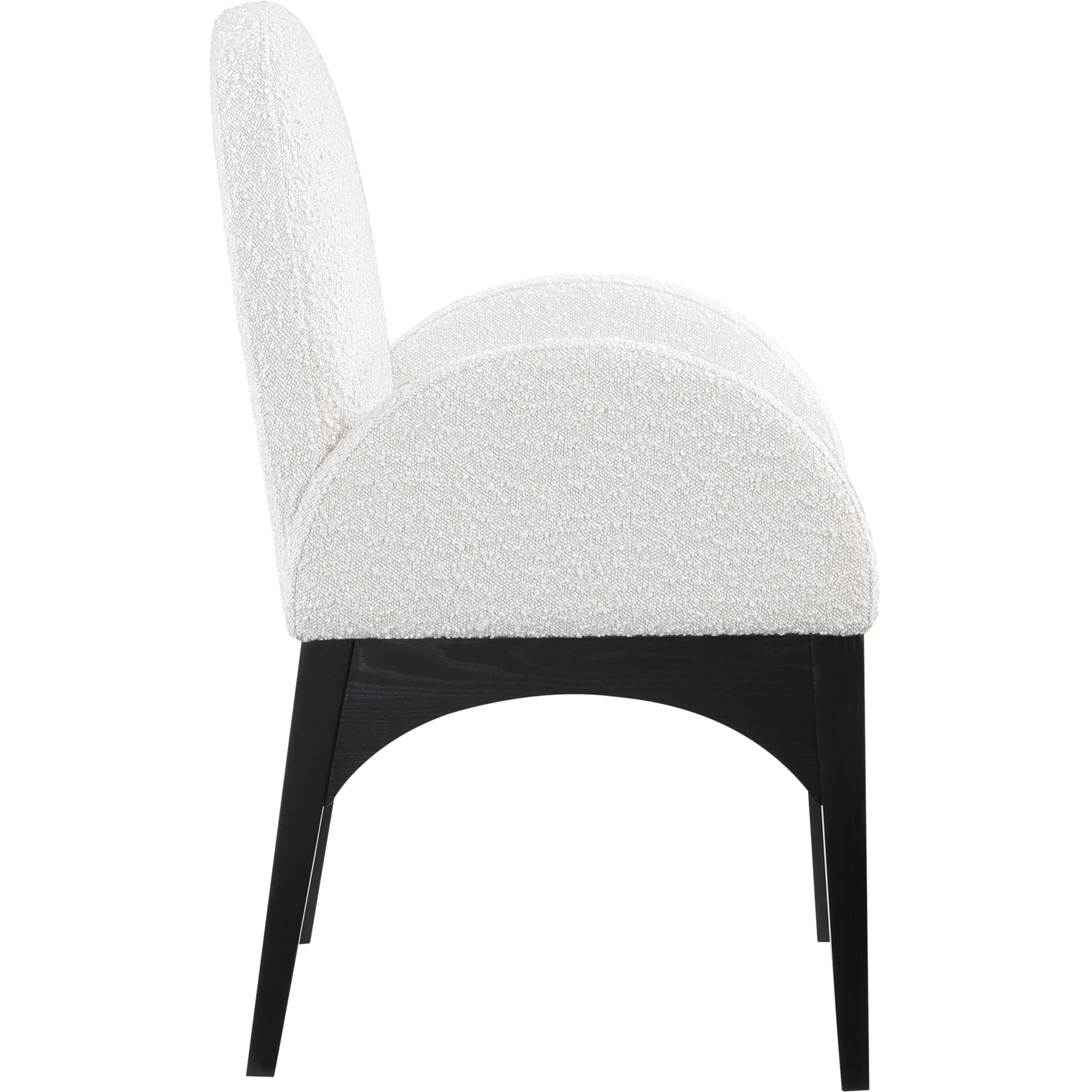 Meridian Waldorf Cream Boucle Fabric Dining Chair