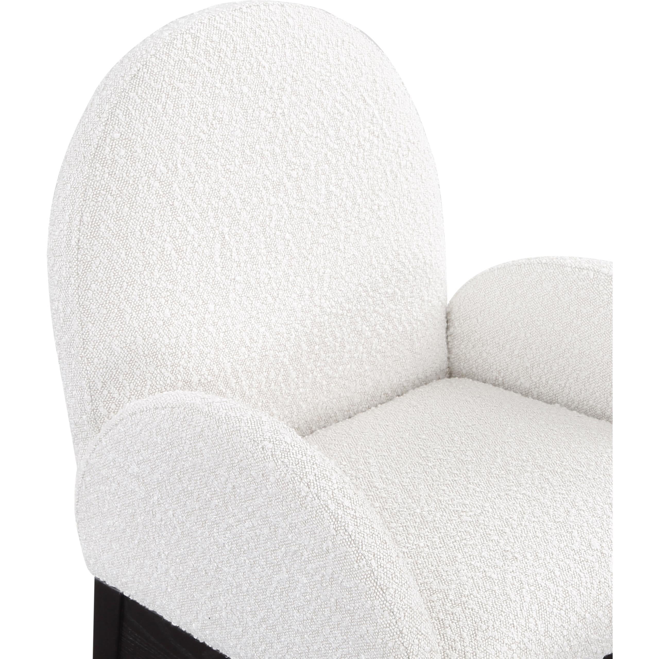 Meridian Waldorf Cream Boucle Fabric Dining Chair