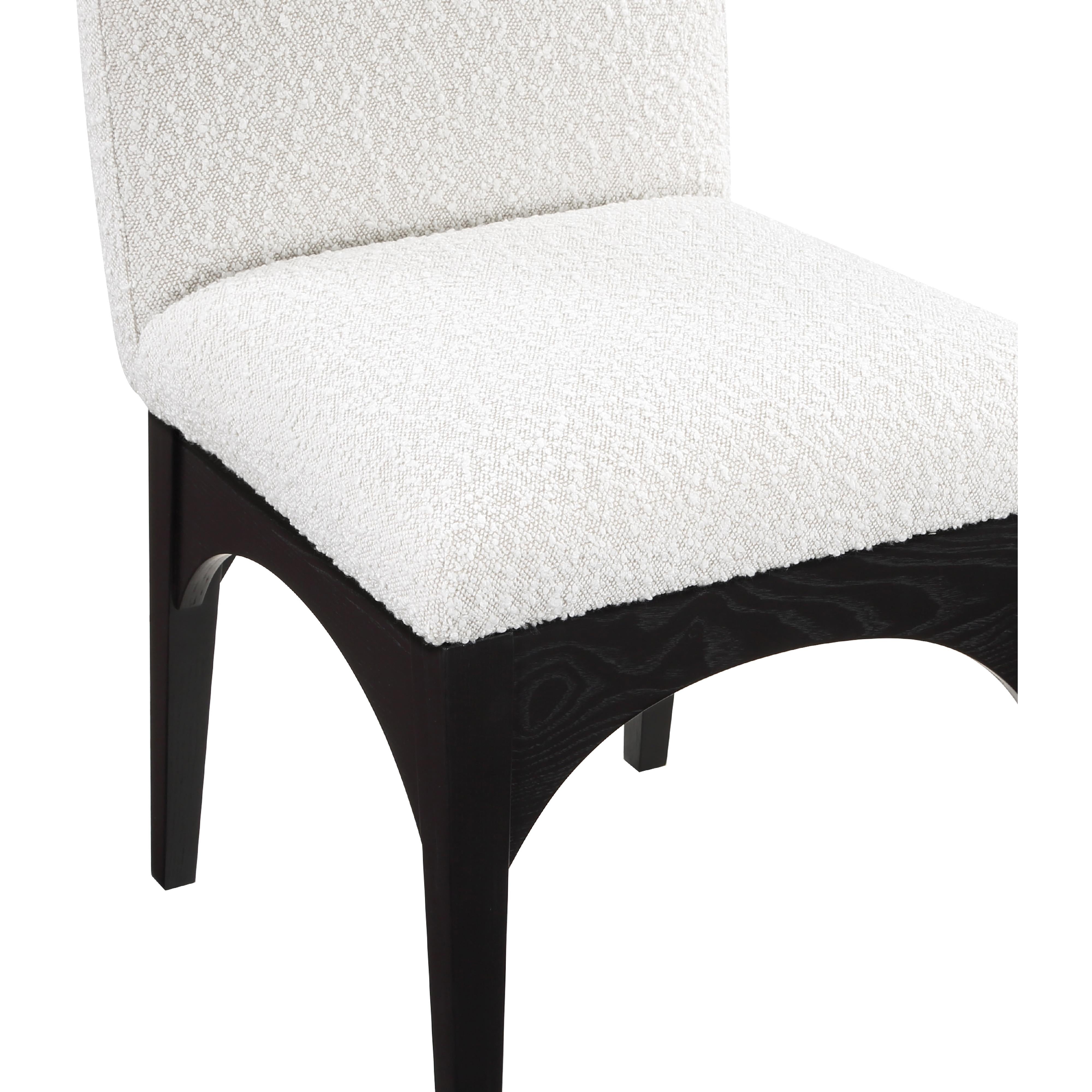 Meridian Waldorf Cream Boucle Fabric Dining Chair