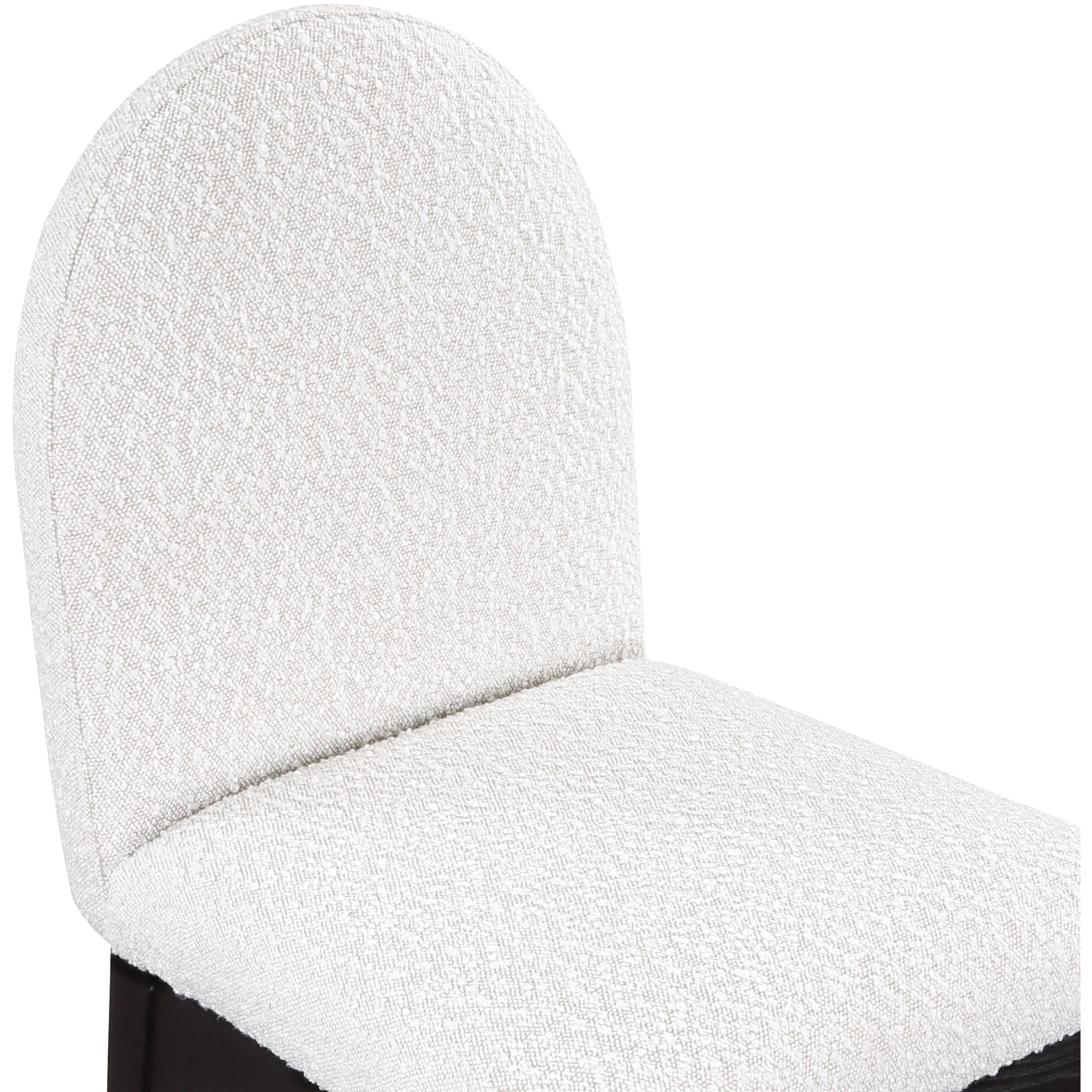 Meridian Waldorf Cream Boucle Fabric Dining Chair