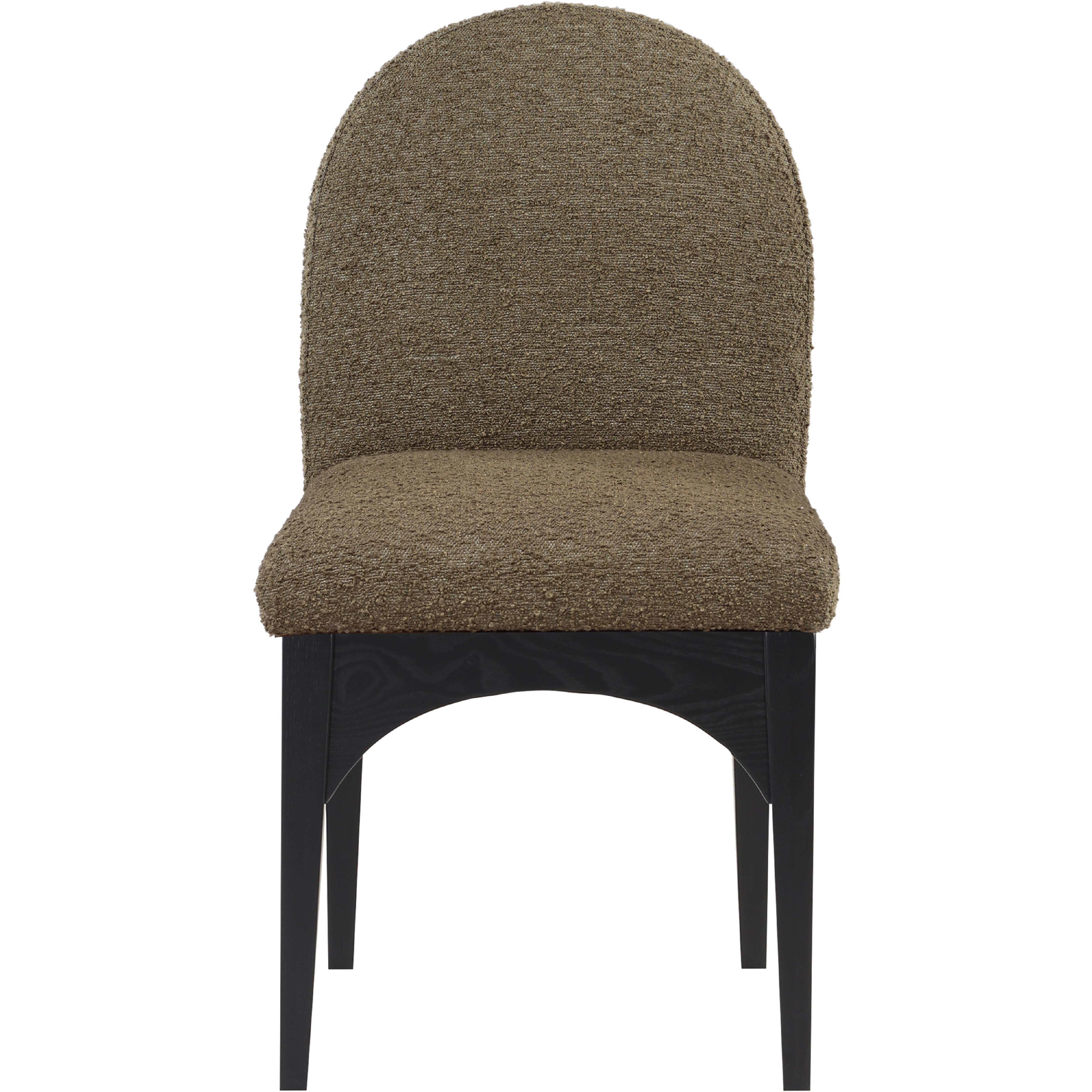 Meridian Waldorf Olive Boucle Fabric Dining Chair