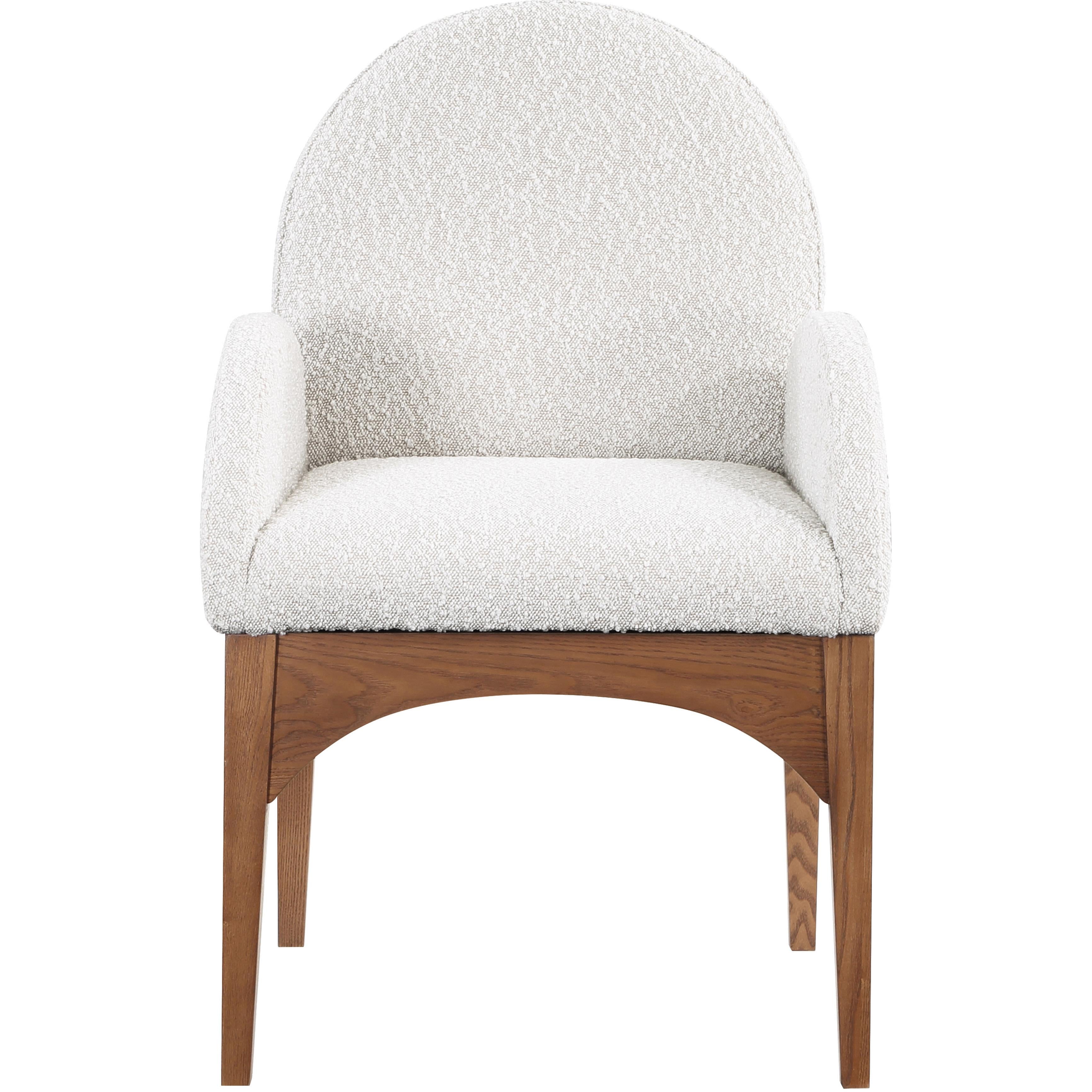 Meridian Waldorf Cream Boucle Fabric Dining Chair