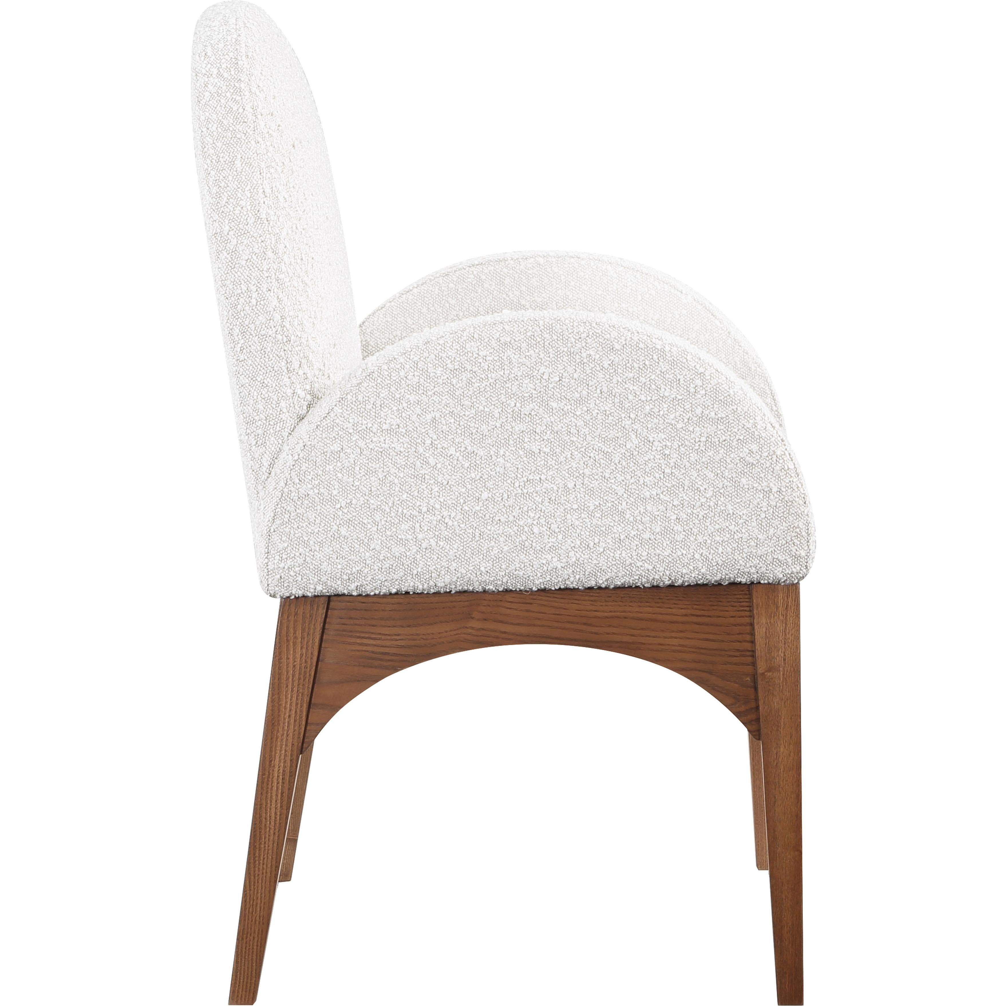 Meridian Waldorf Cream Boucle Fabric Dining Chair