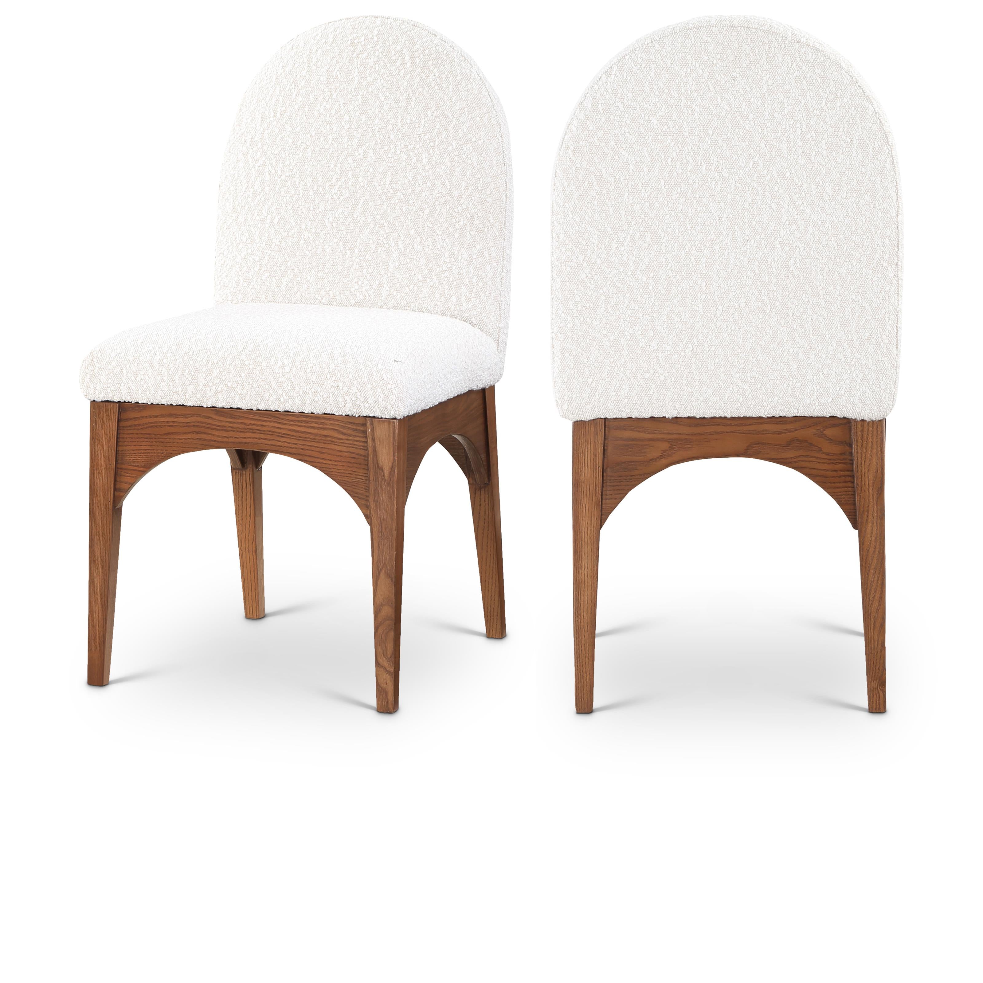 Meridian Waldorf Cream Boucle Fabric Dining Chair