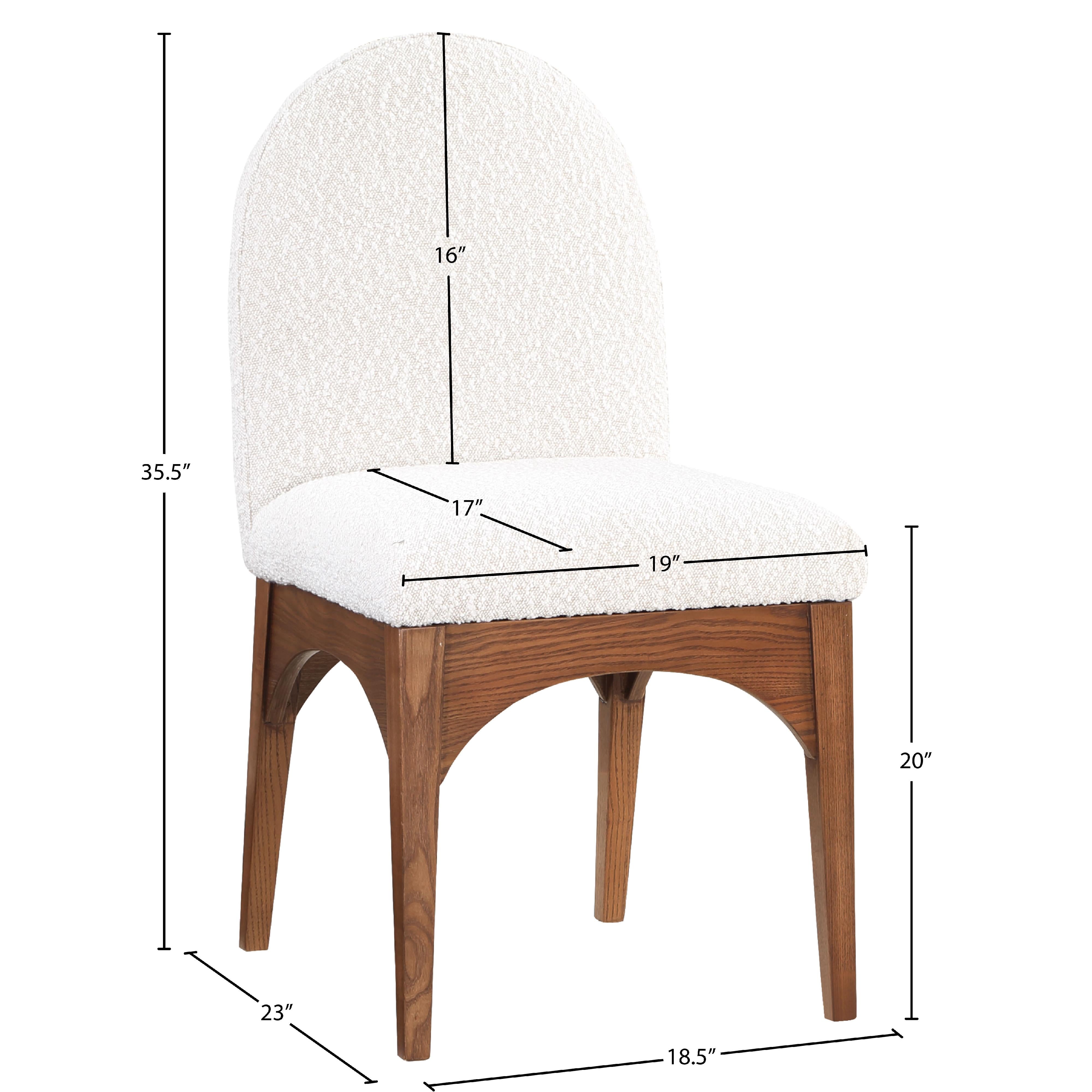 Meridian Waldorf Cream Boucle Fabric Dining Chair