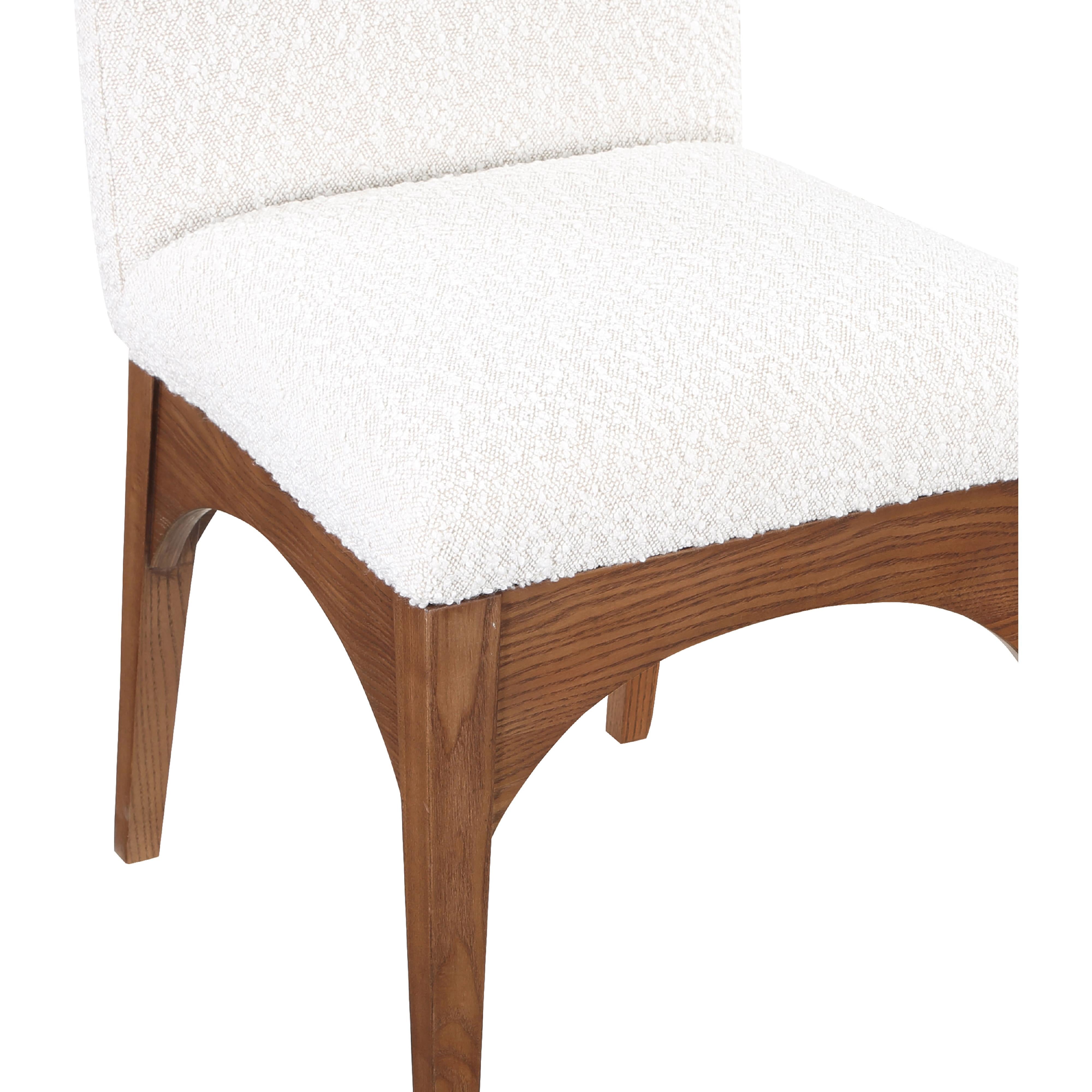 Meridian Waldorf Cream Boucle Fabric Dining Chair