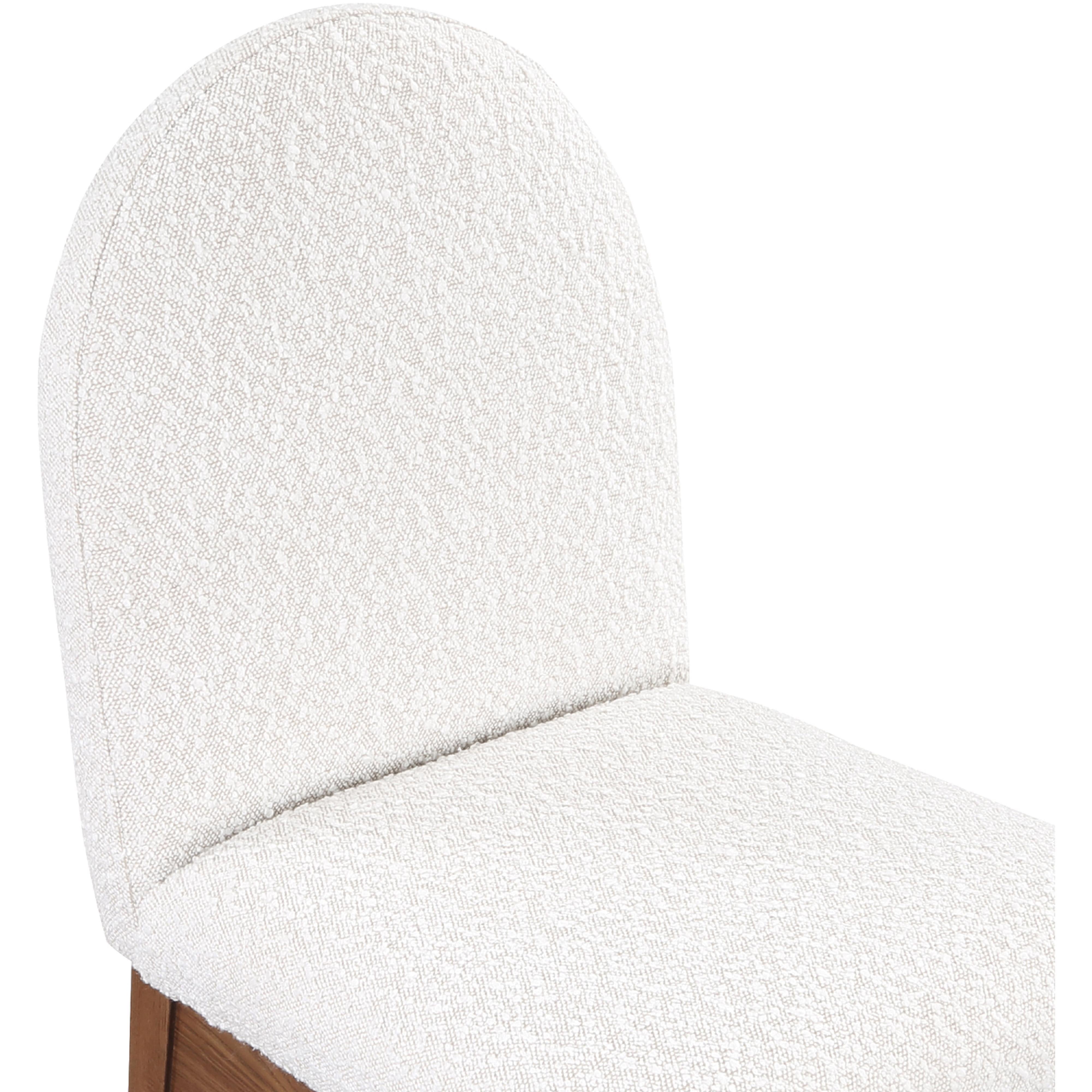 Meridian Waldorf Cream Boucle Fabric Dining Chair