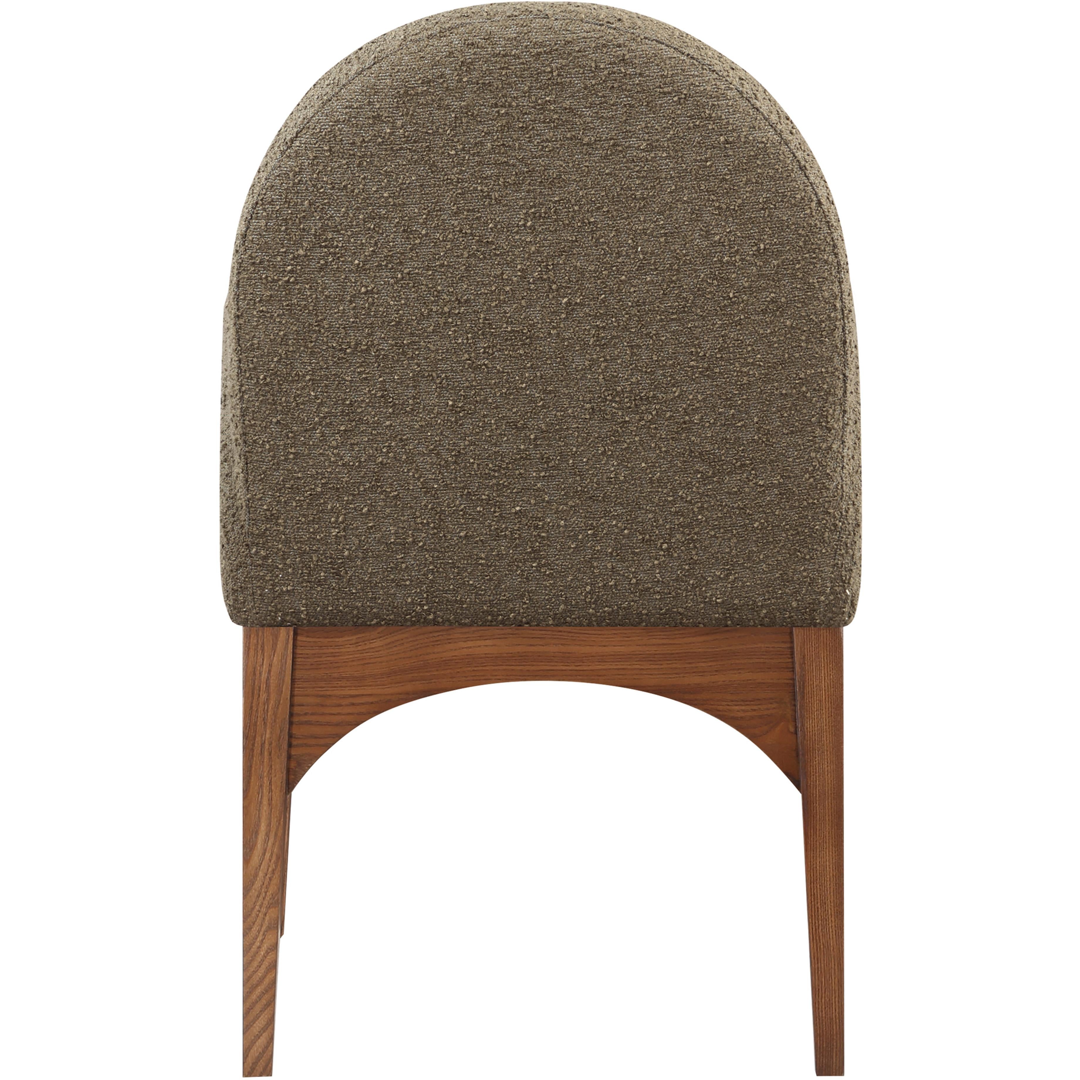 Meridian Waldorf Olive Boucle Fabric Dining Chair