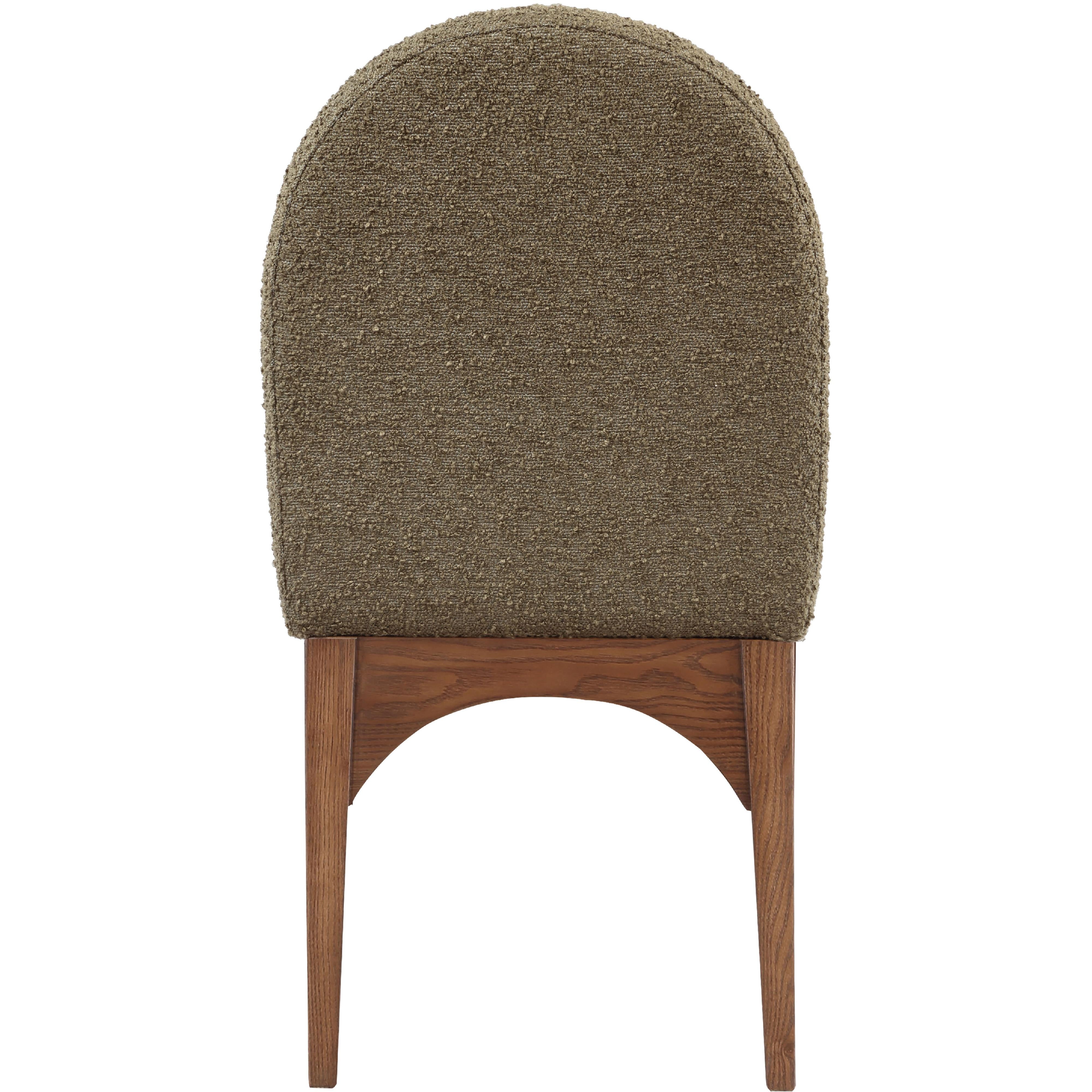 Meridian Waldorf Olive Boucle Fabric Dining Chair