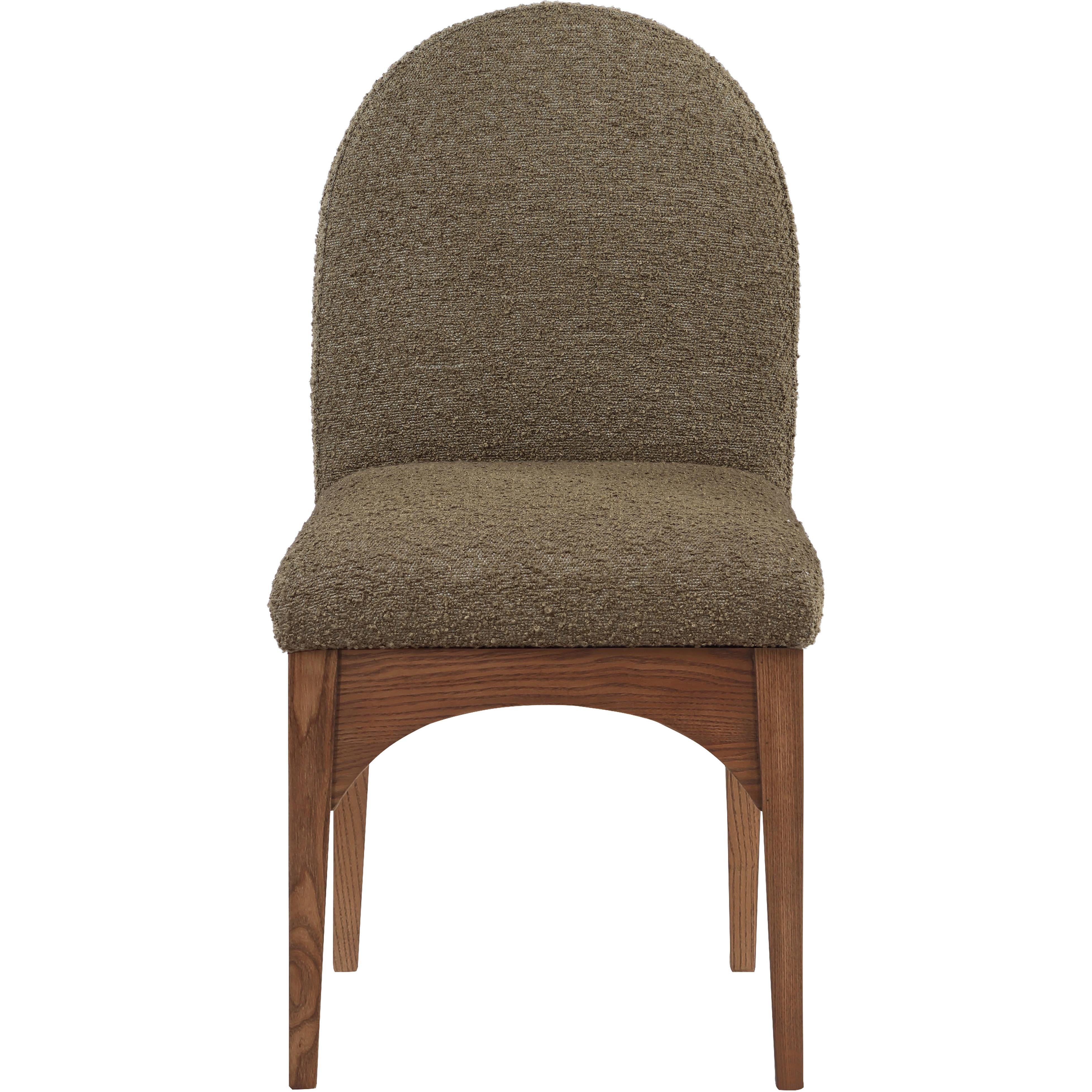 Meridian Waldorf Olive Boucle Fabric Dining Chair