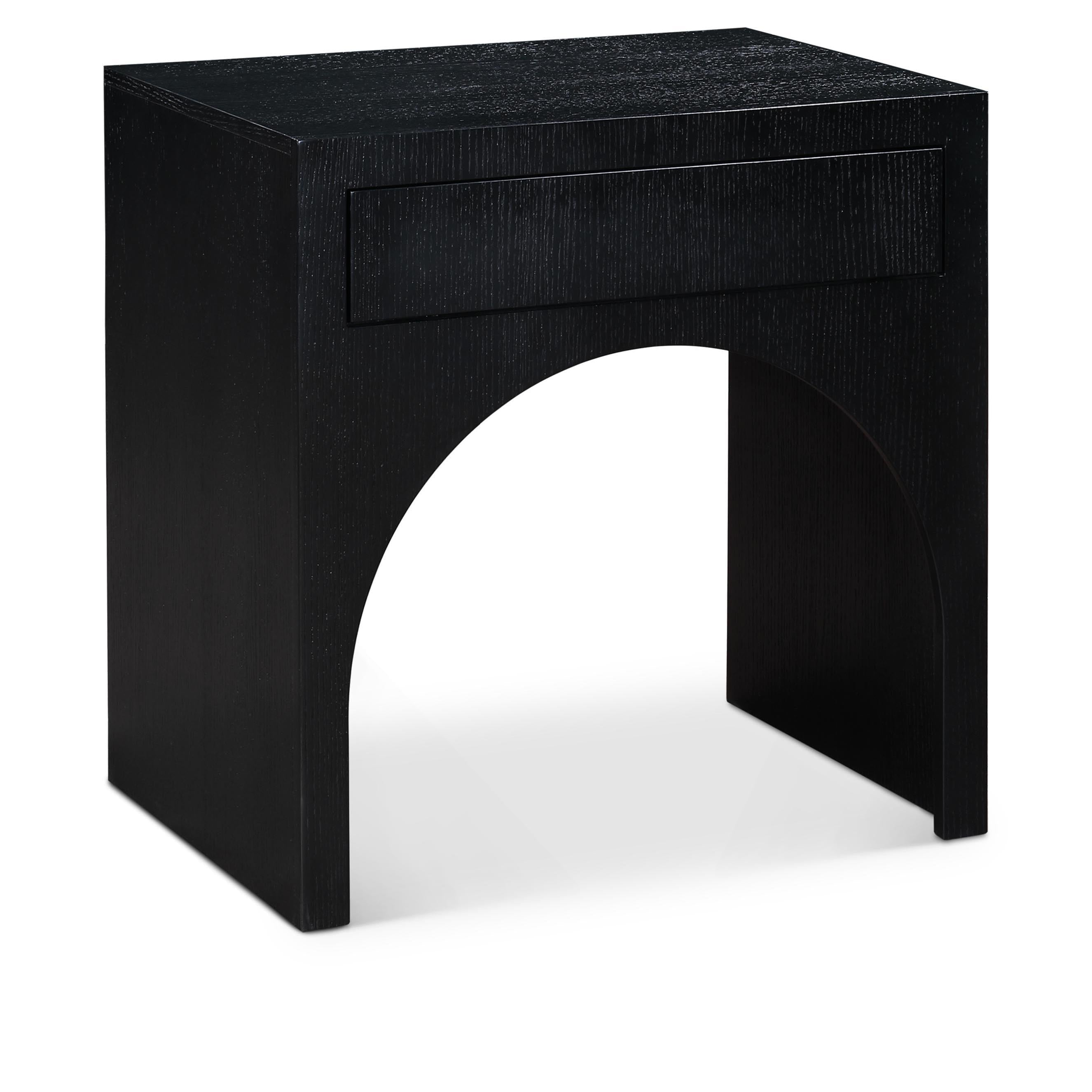 Meridian August Black Night Stand