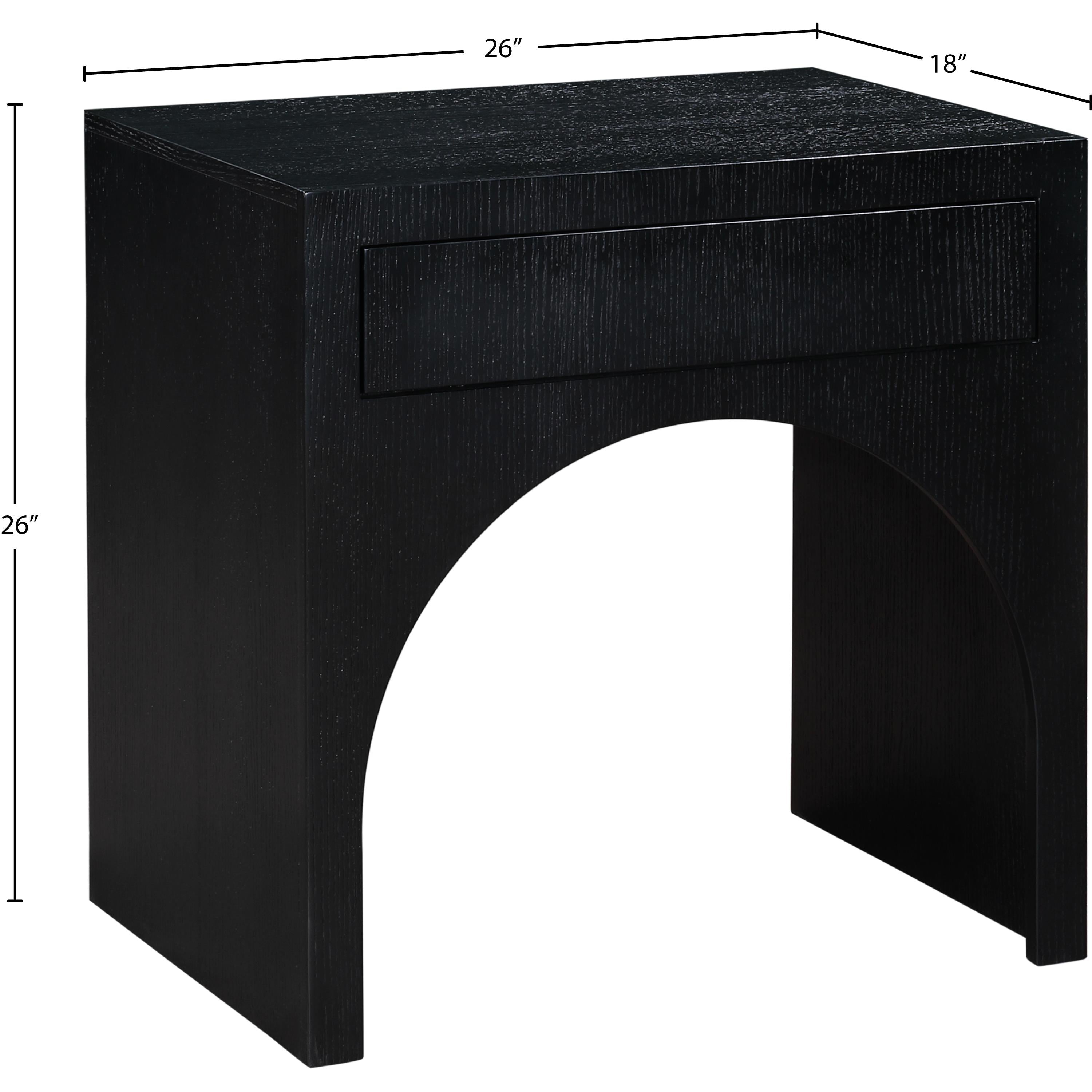 Meridian August Black Night Stand