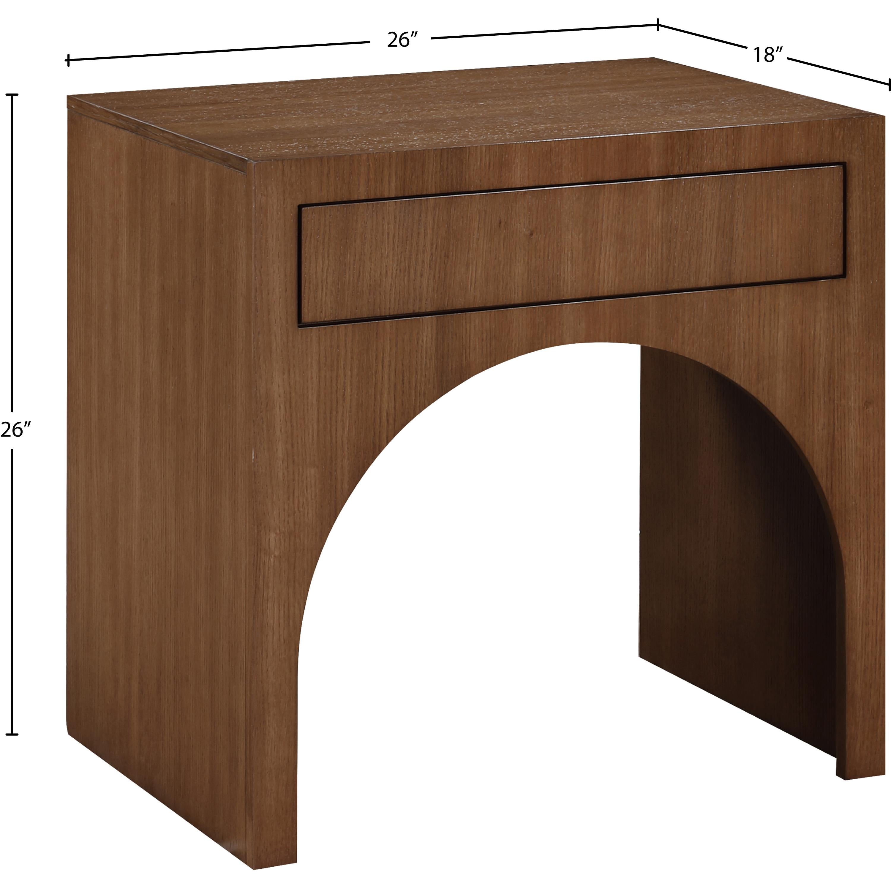 Meridian August Walnut Night Stand