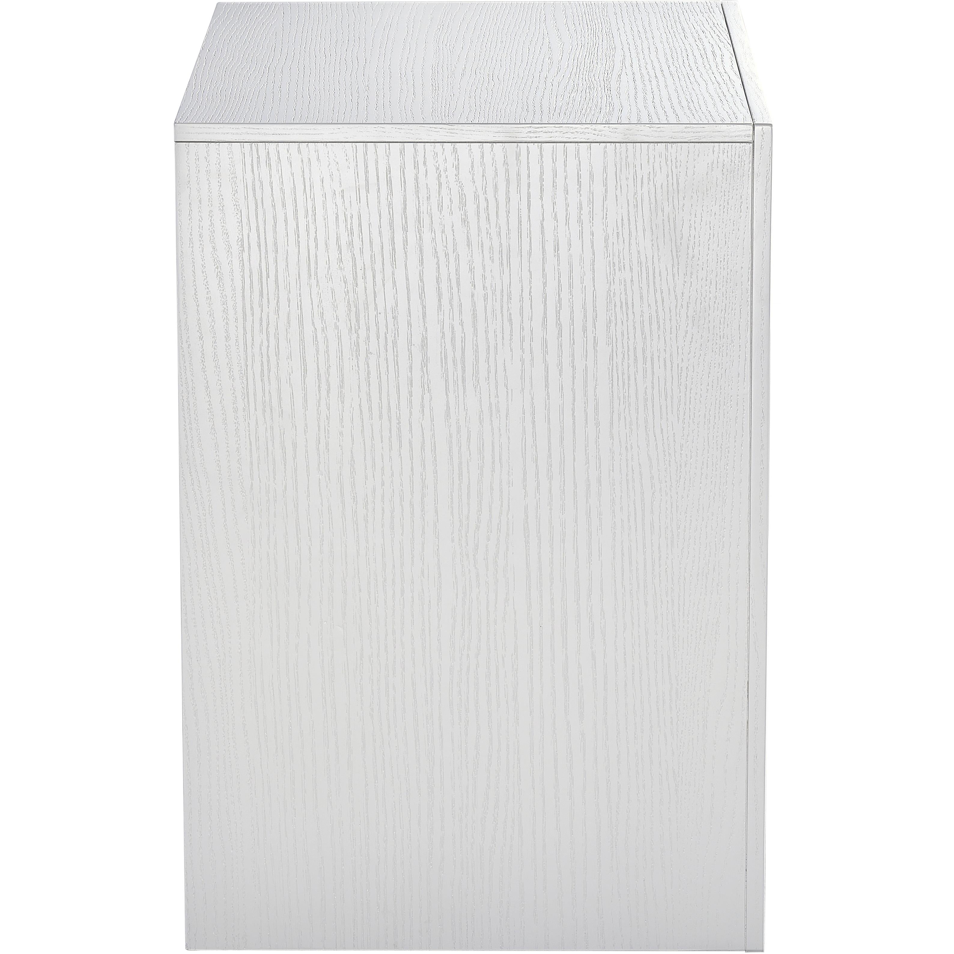 Meridian August White Night Stand