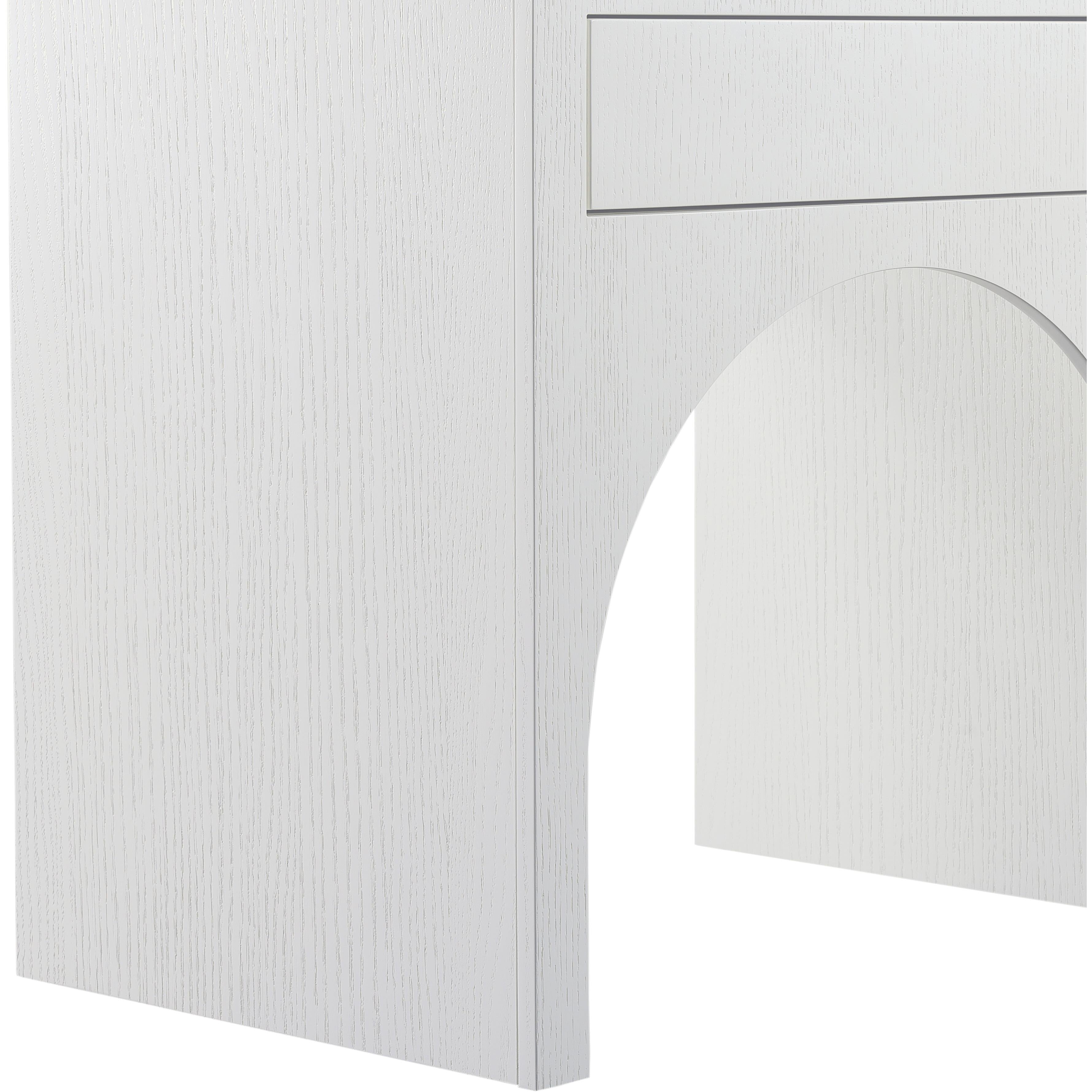 Meridian August White Night Stand