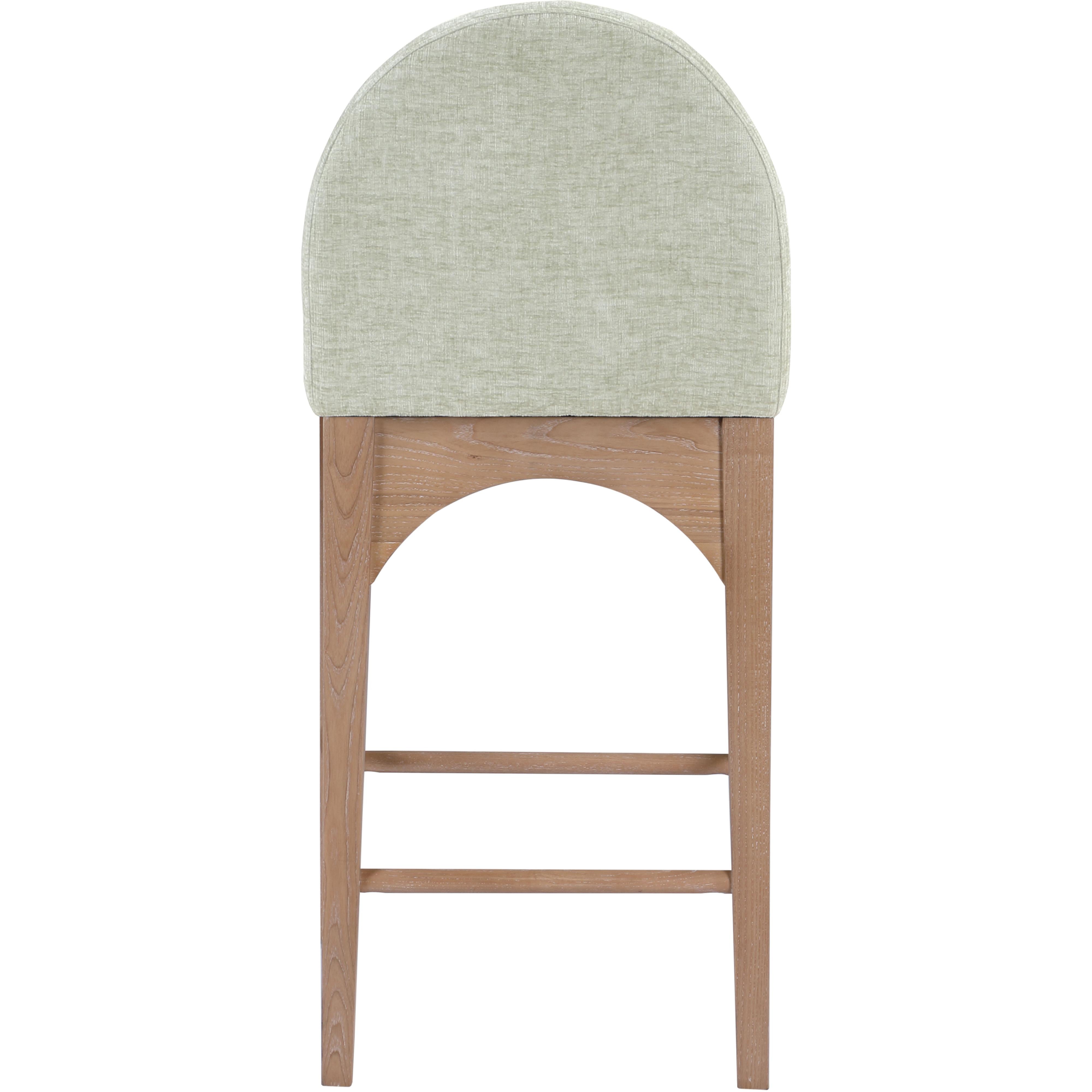 Meridian Waldorf Mint Chenille Fabric Stool