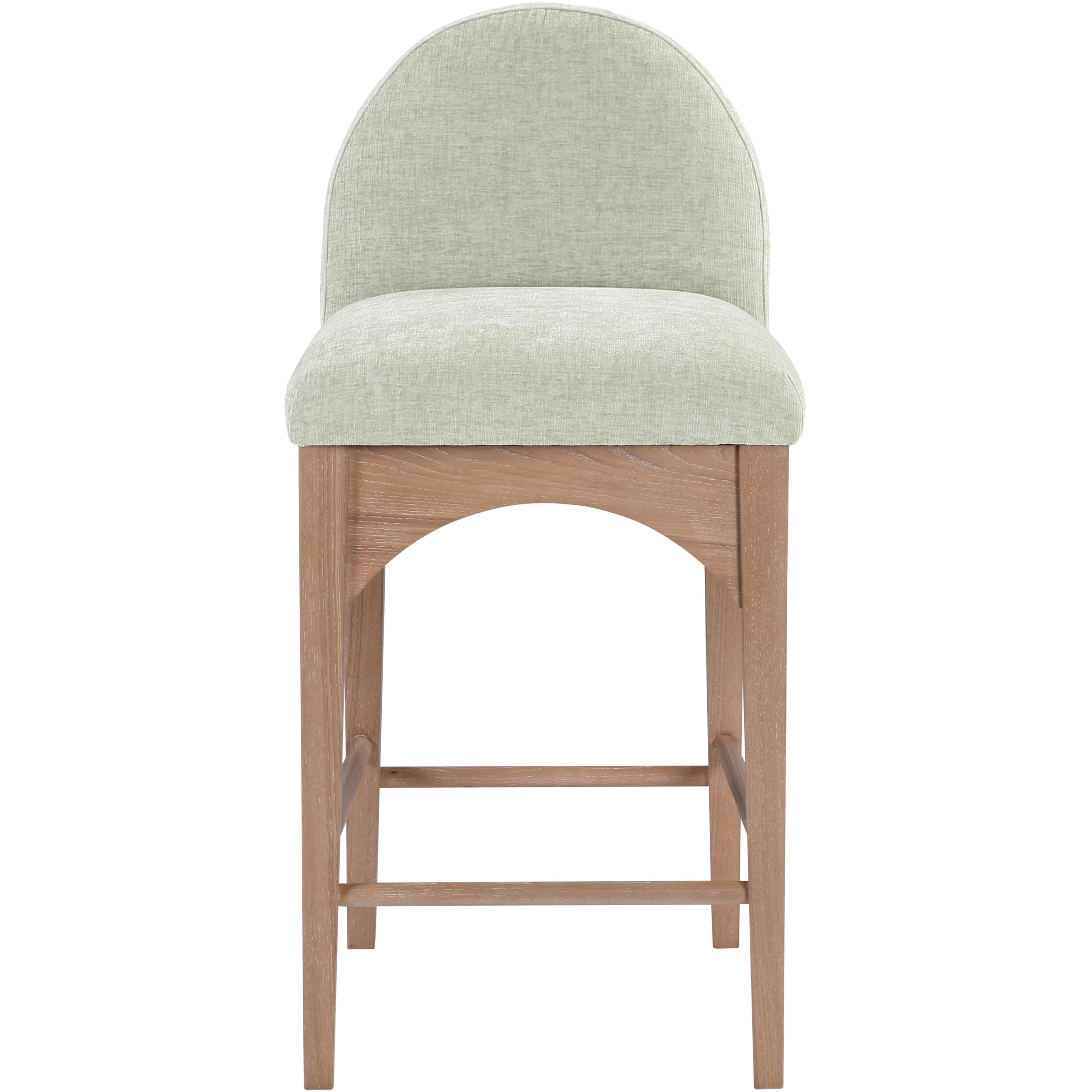 Meridian Waldorf Mint Chenille Fabric Stool