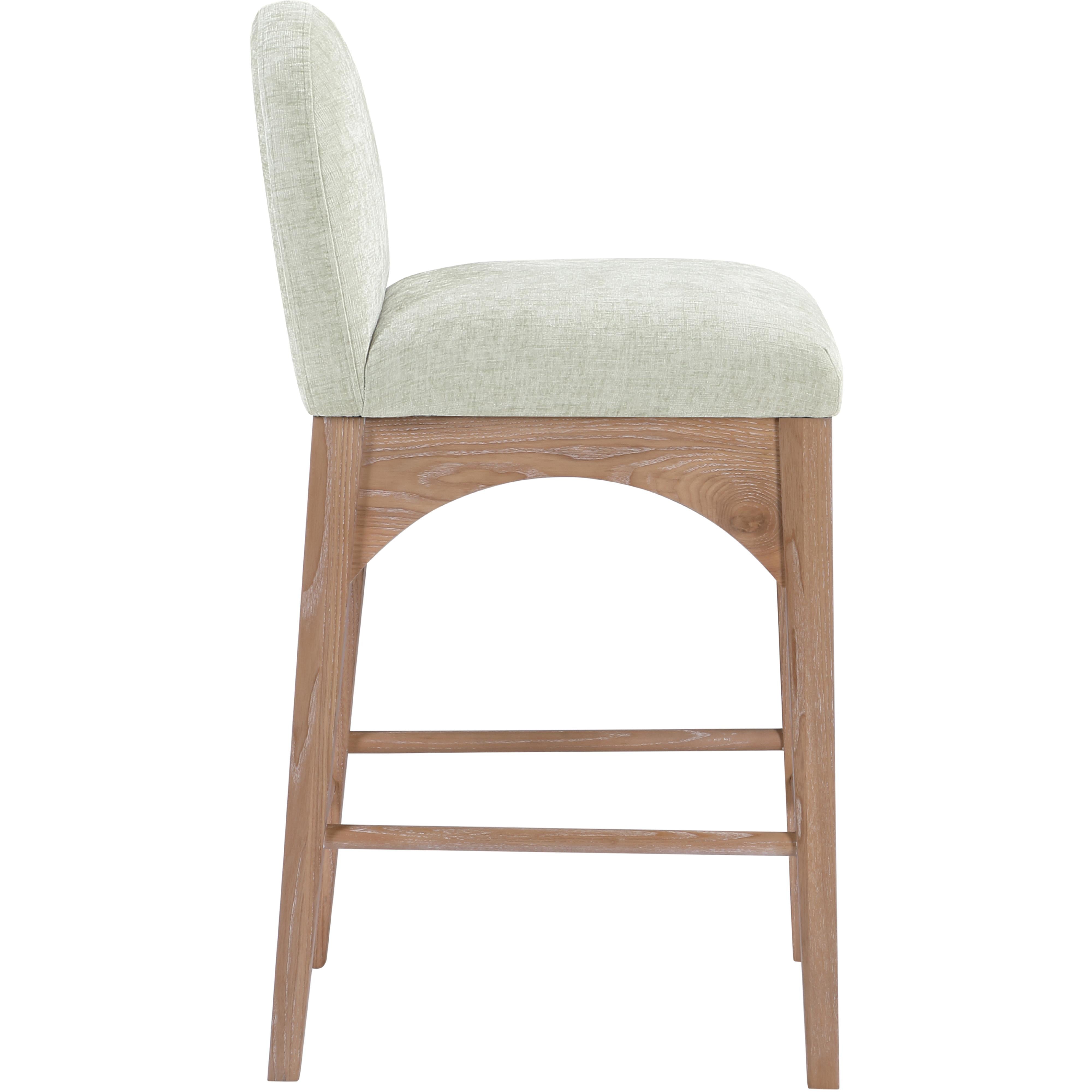 Meridian Waldorf Mint Chenille Fabric Stool