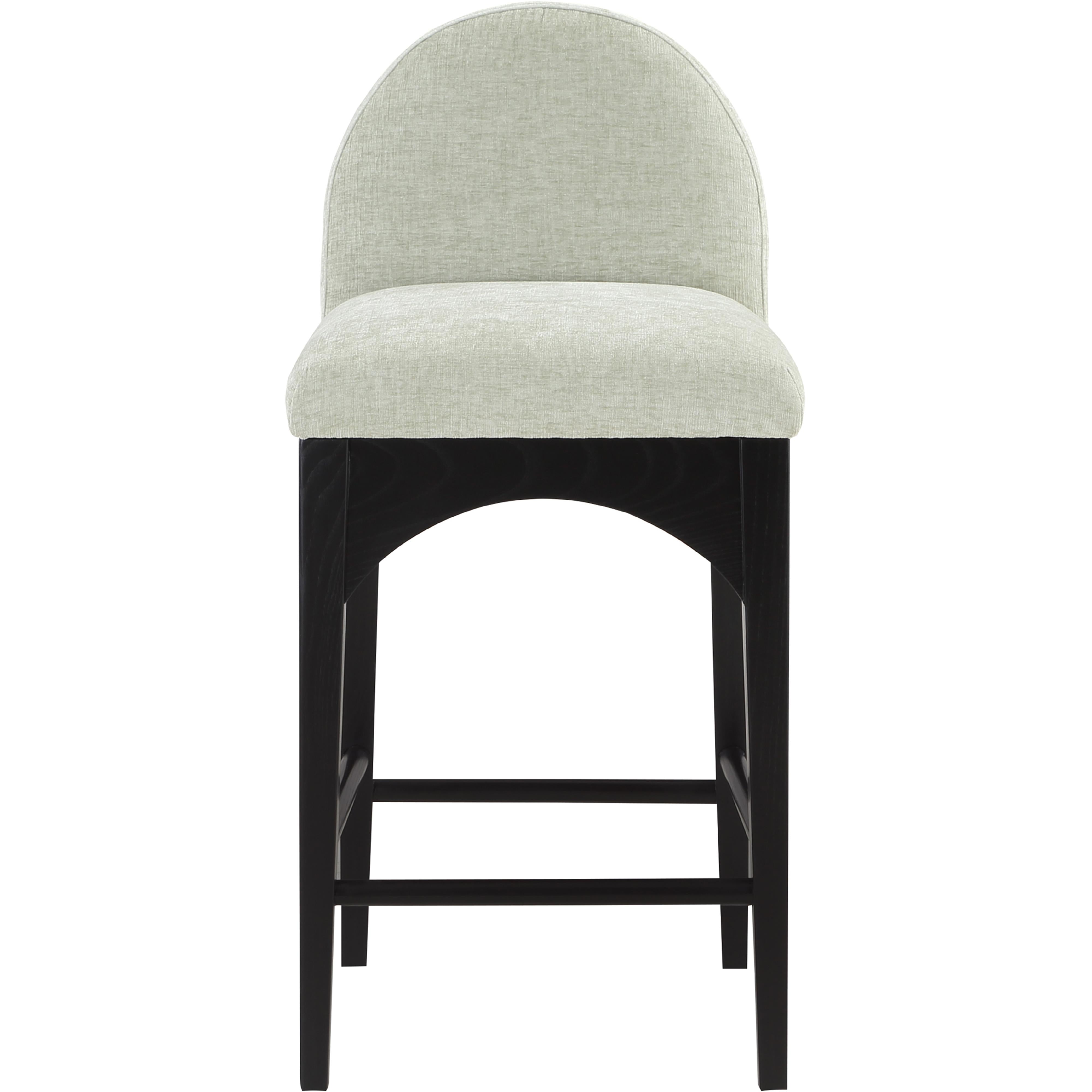 Meridian Waldorf Mint Chenille Fabric Stool