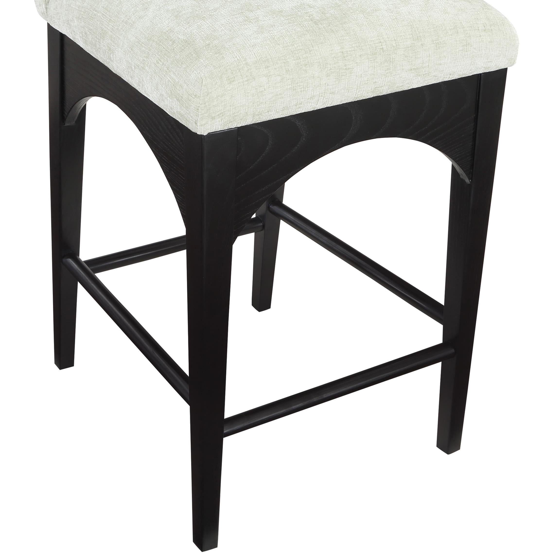 Meridian Waldorf Mint Chenille Fabric Stool