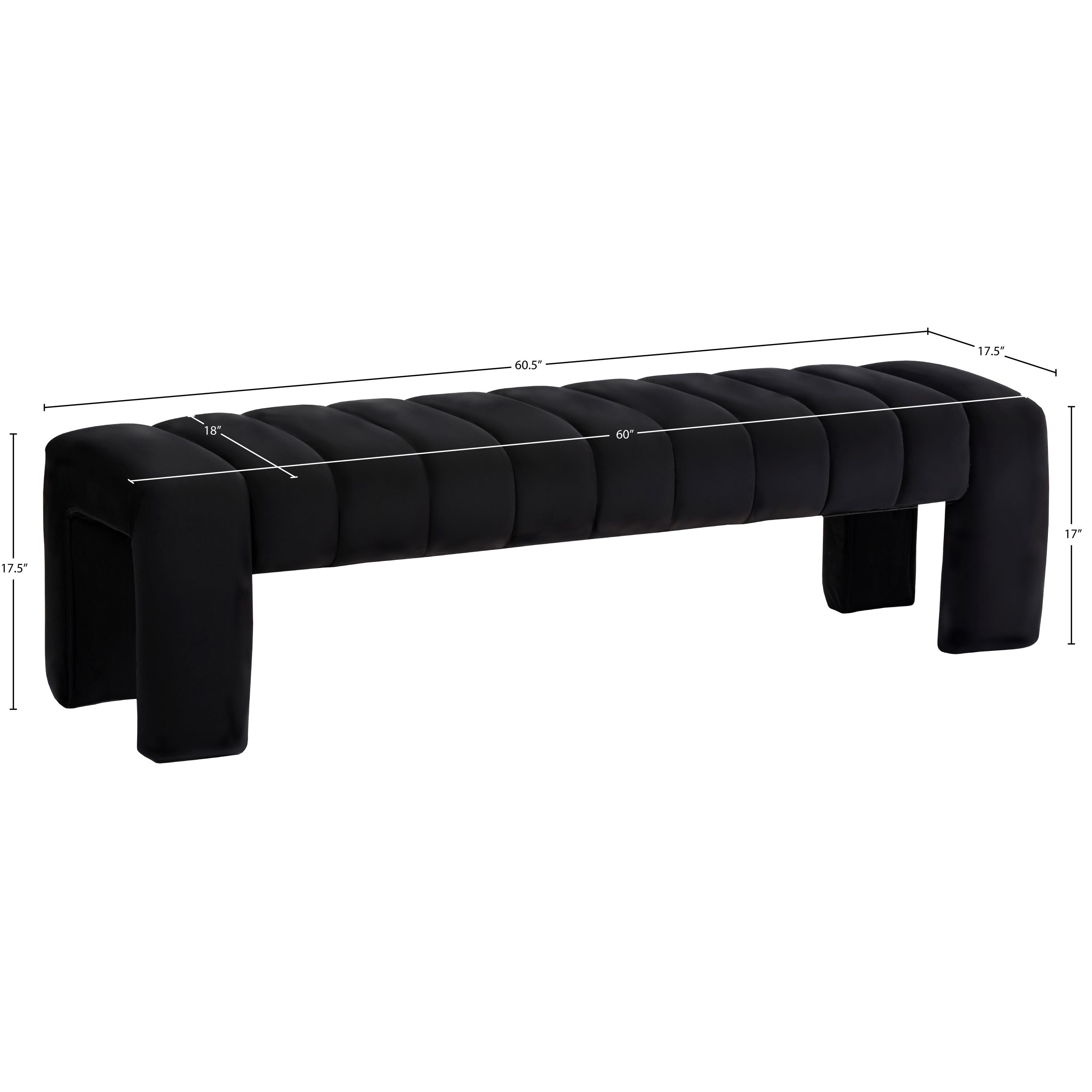 Meridian Andaz Black Bench