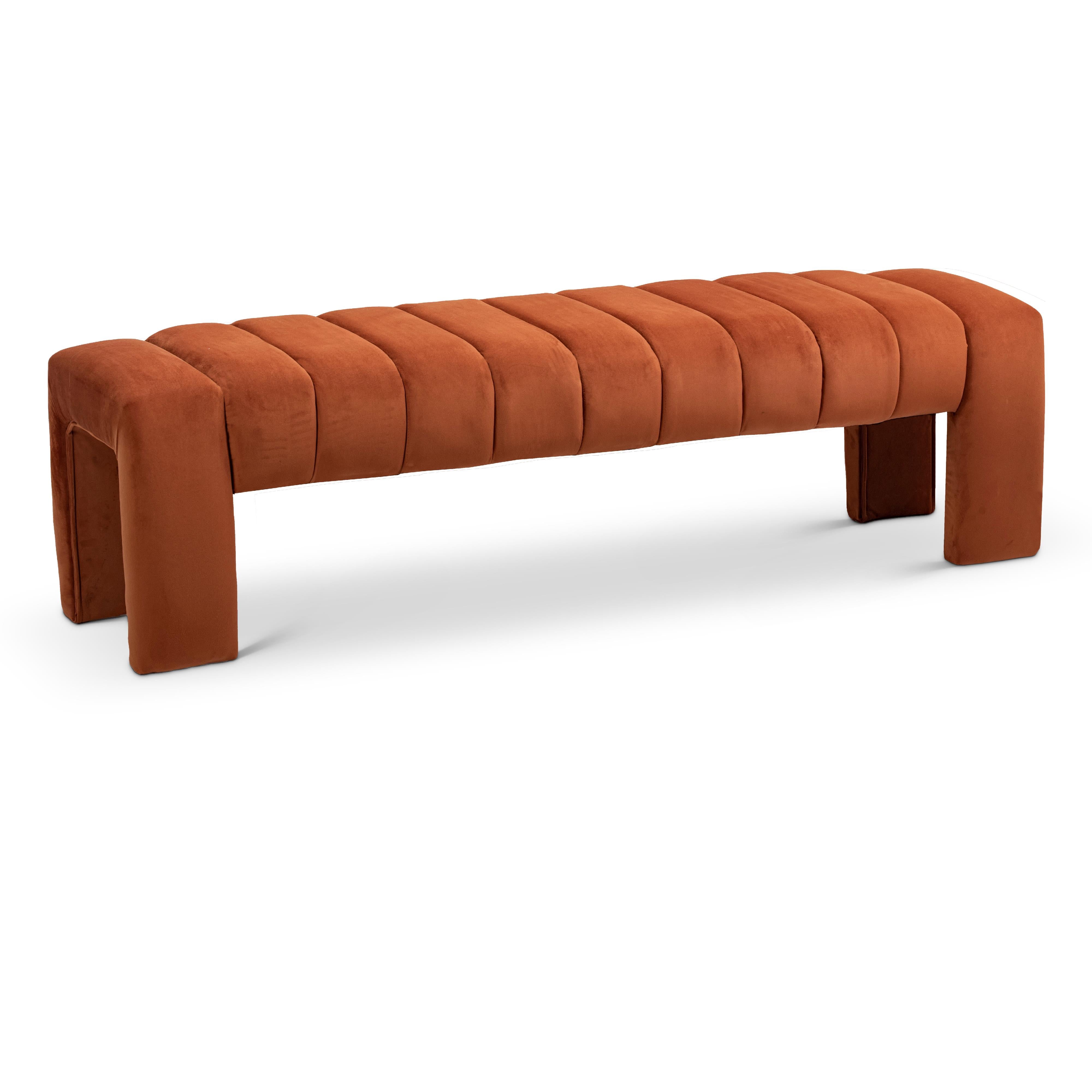 Meridian Andaz Cognac Bench