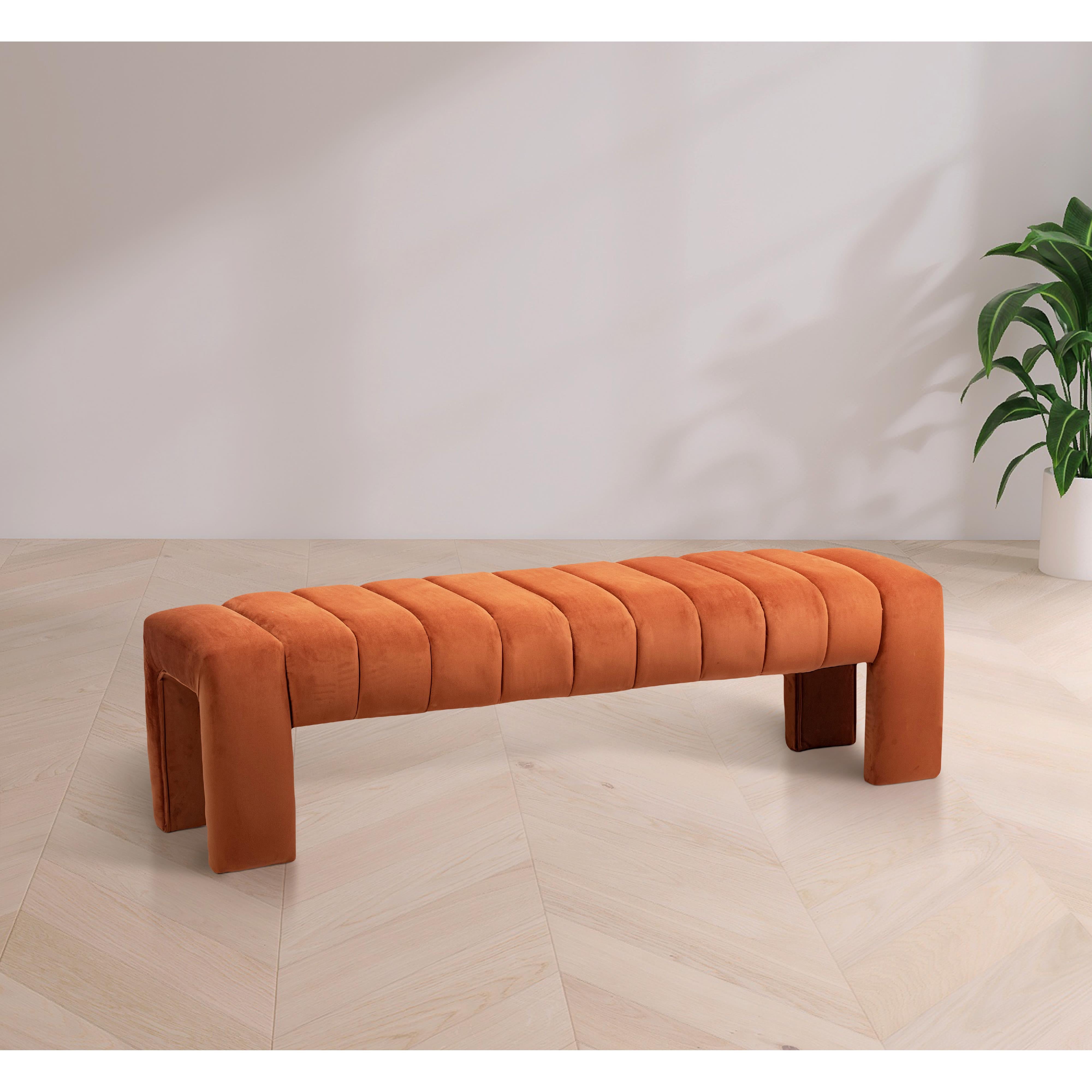 Meridian Andaz Cognac Bench