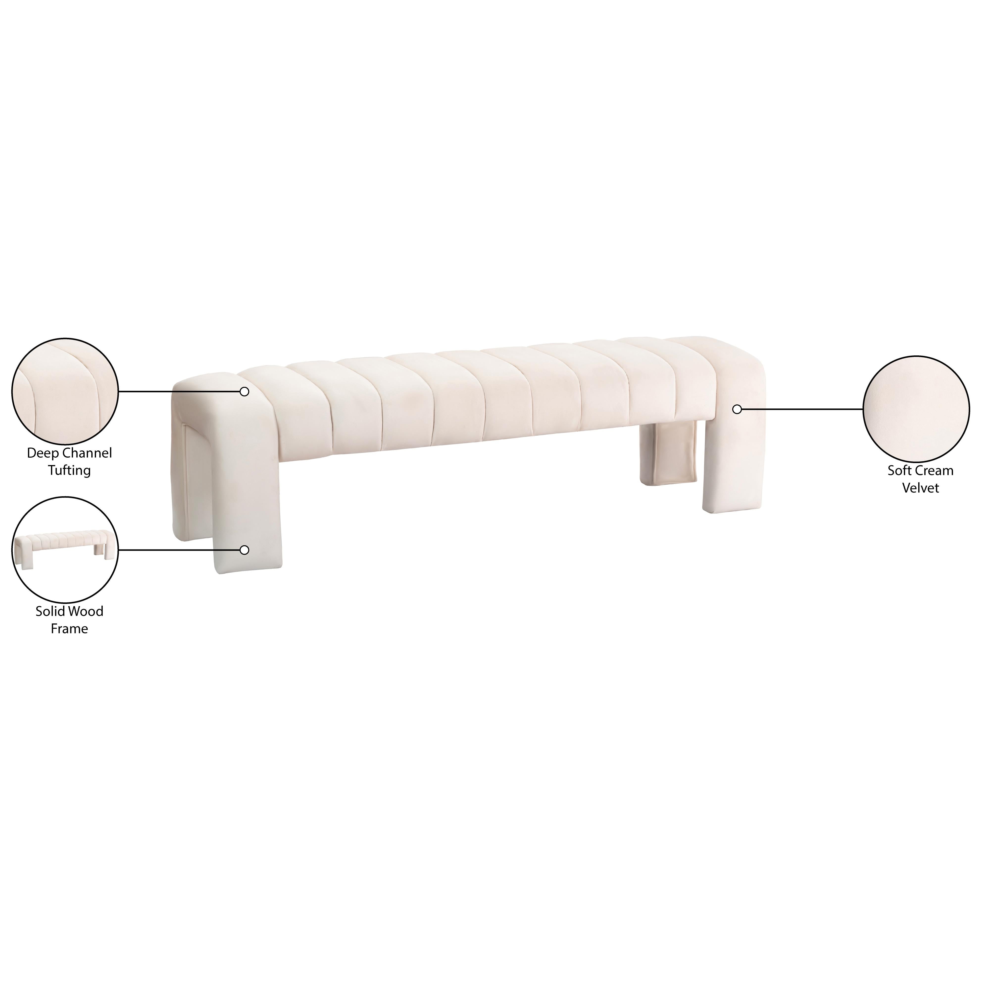 Meridian Andaz Cream Bench