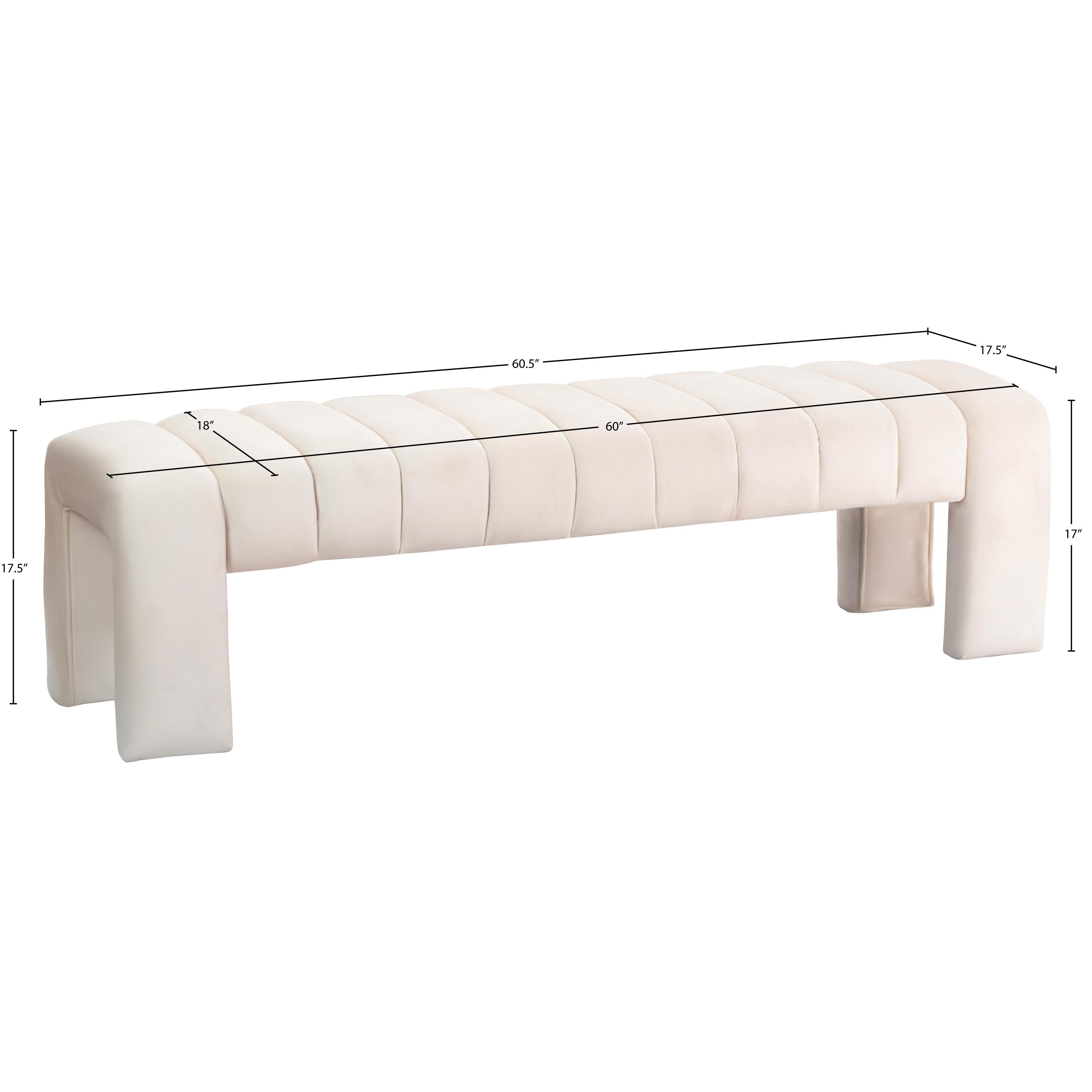 Meridian Andaz Cream Bench