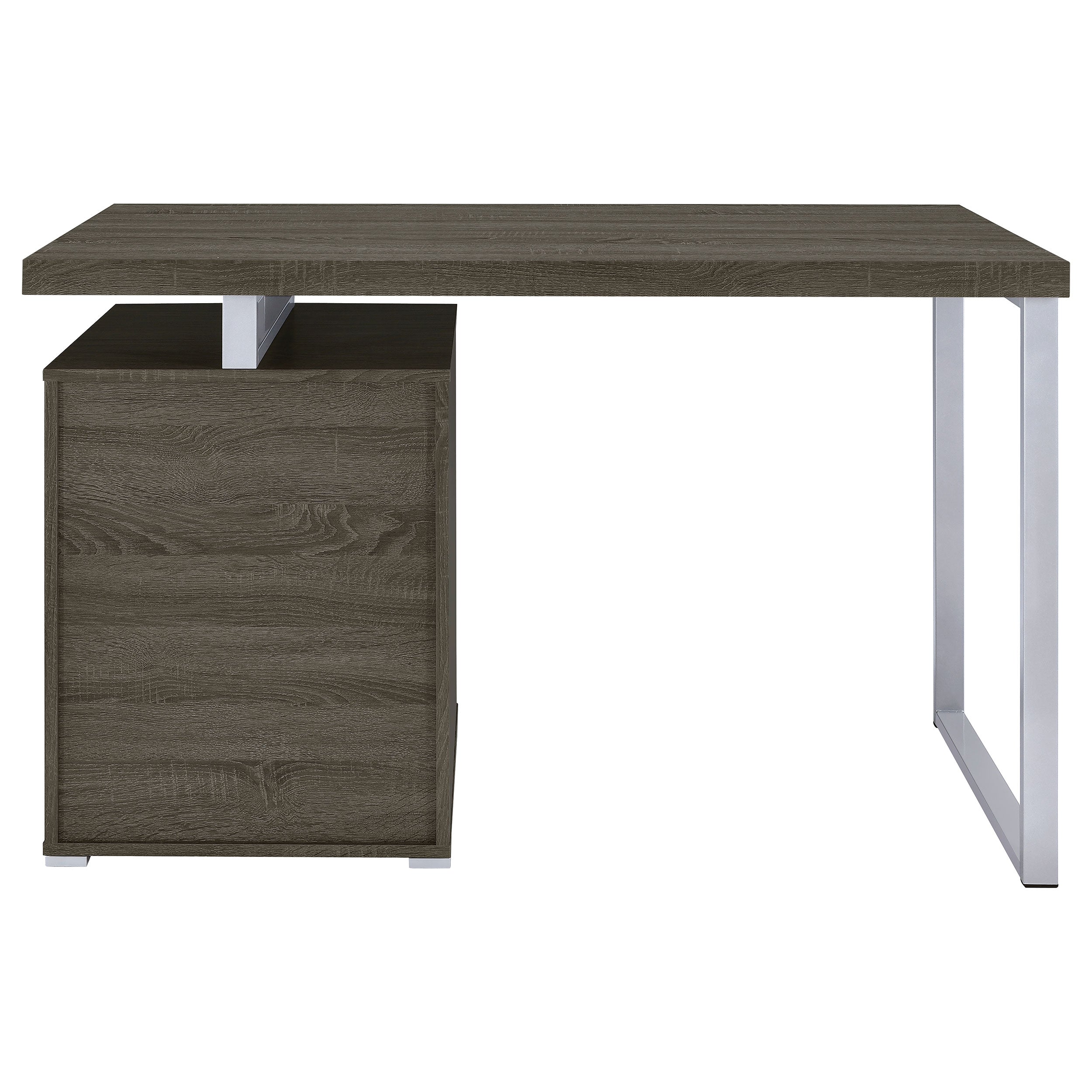 Brennan 3-drawer Office Desk Weathered Grey