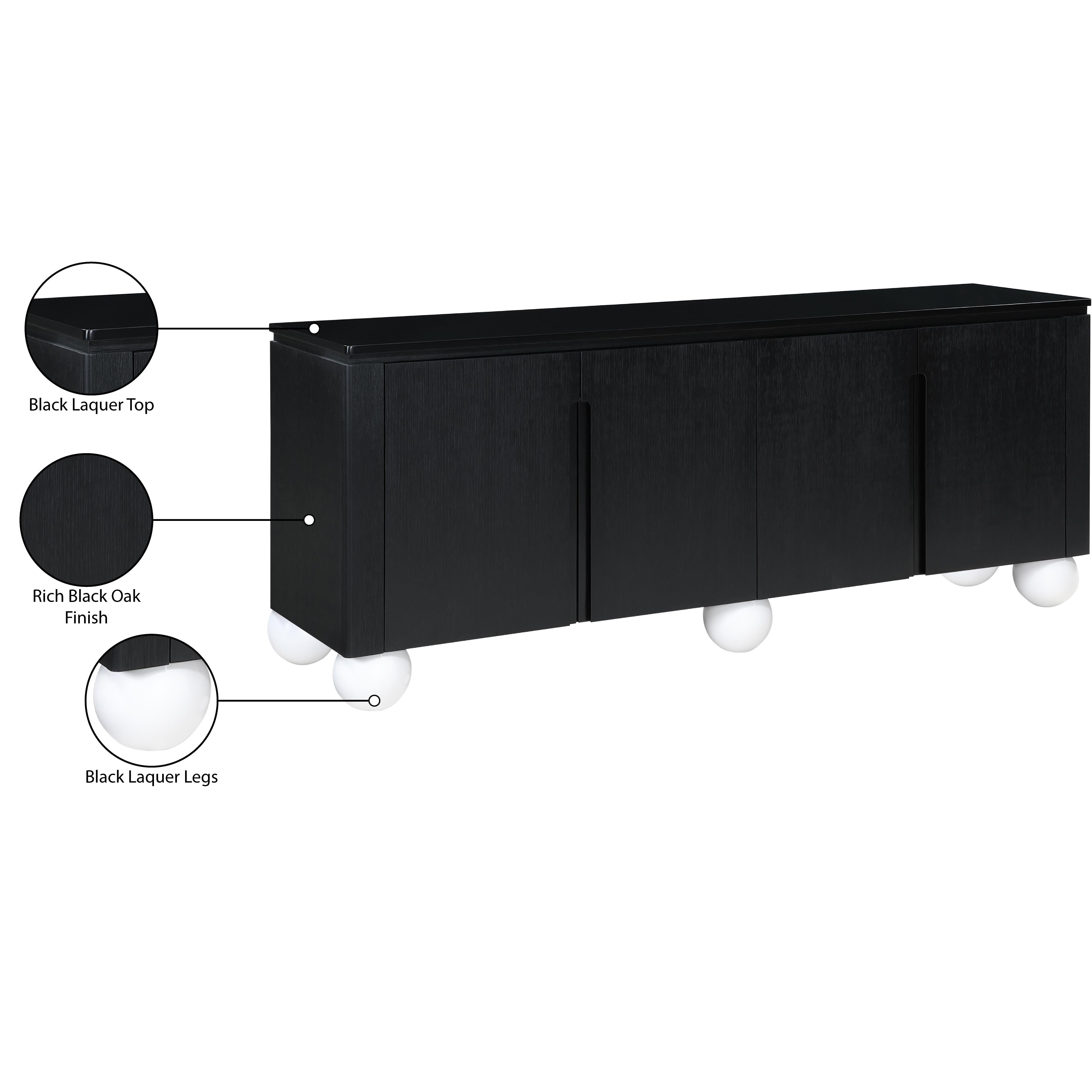 Meridian Cardiff Black Sideboard/Buffet