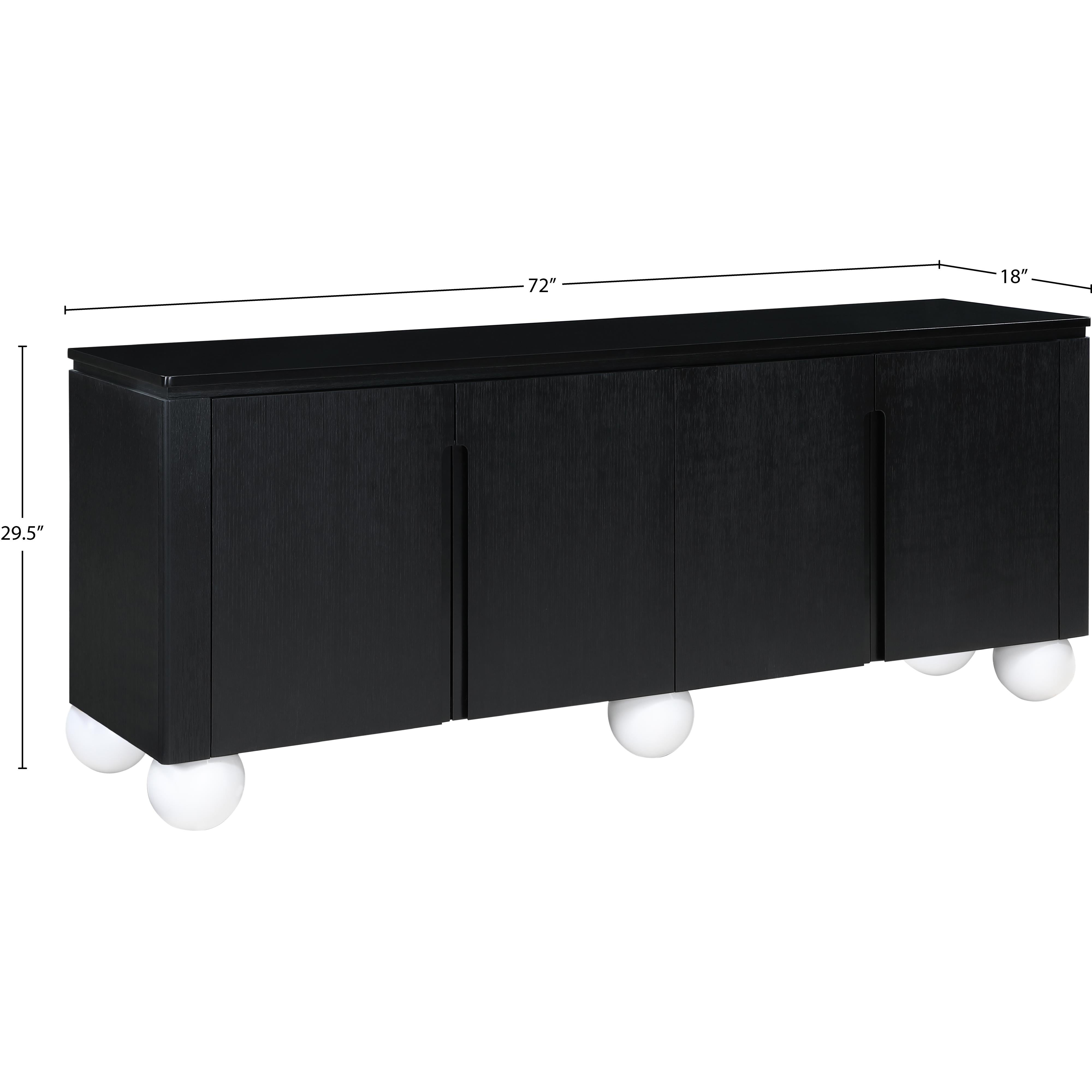 Meridian Cardiff Black Sideboard/Buffet