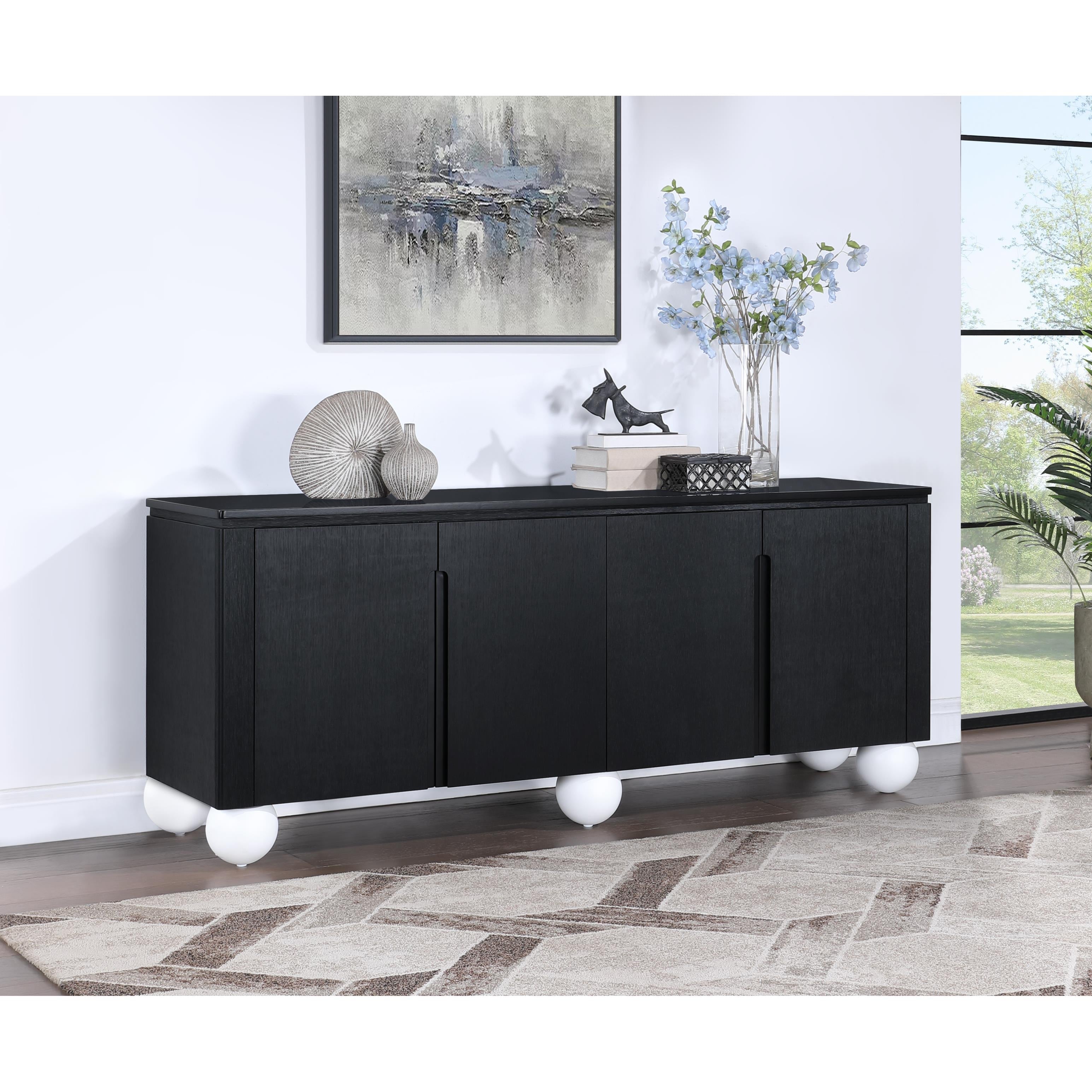 Meridian Cardiff Black Sideboard/Buffet