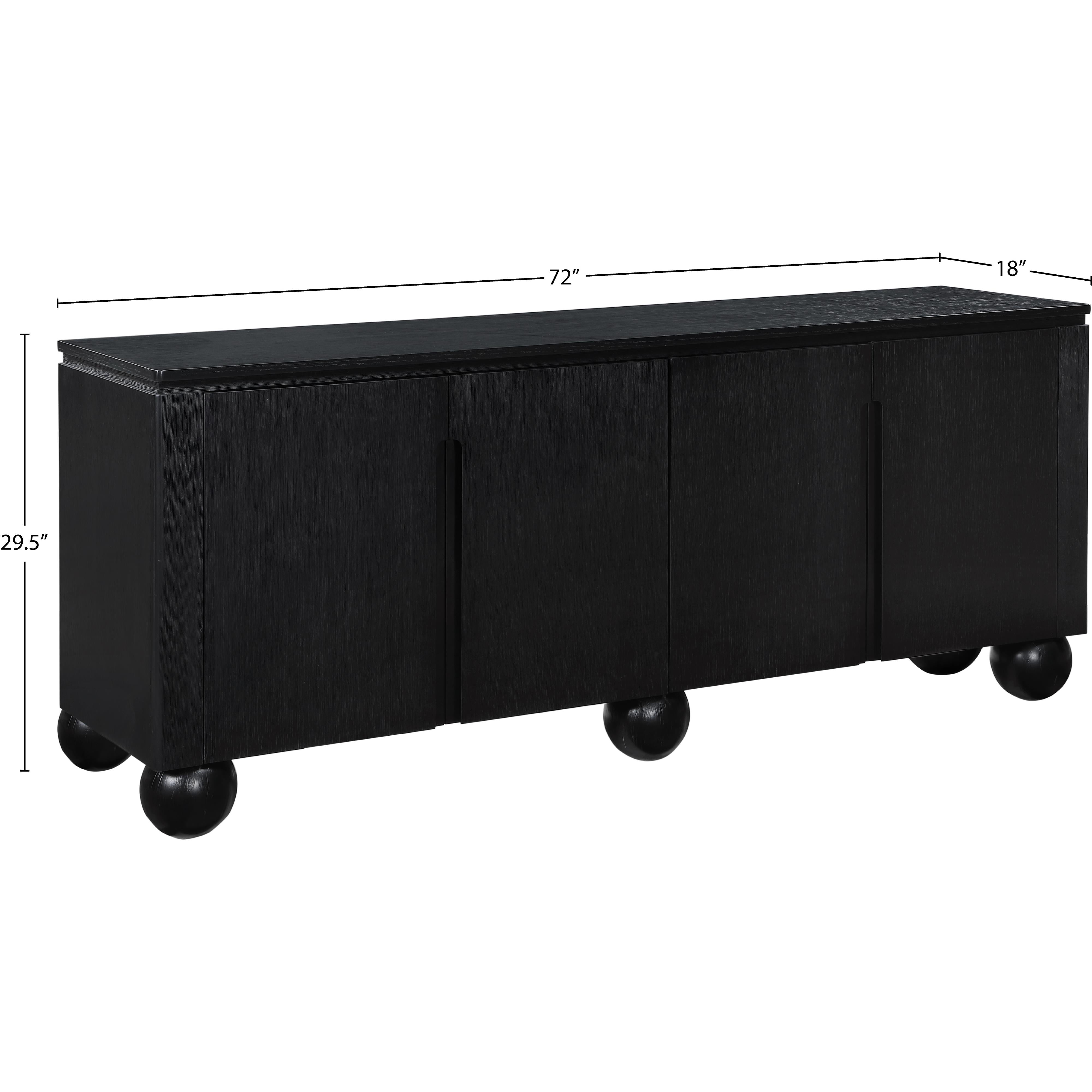 Meridian Cardiff Black Sideboard/Buffet