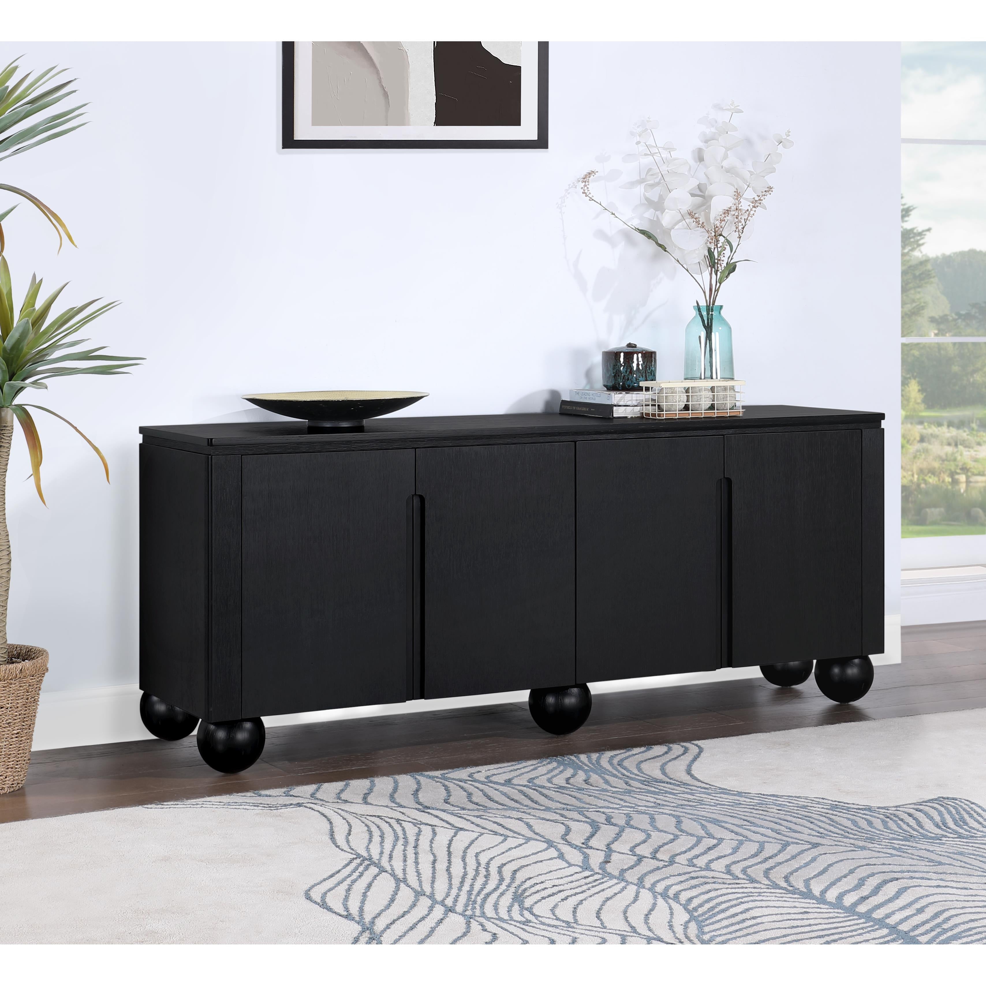 Meridian Cardiff Black Sideboard/Buffet