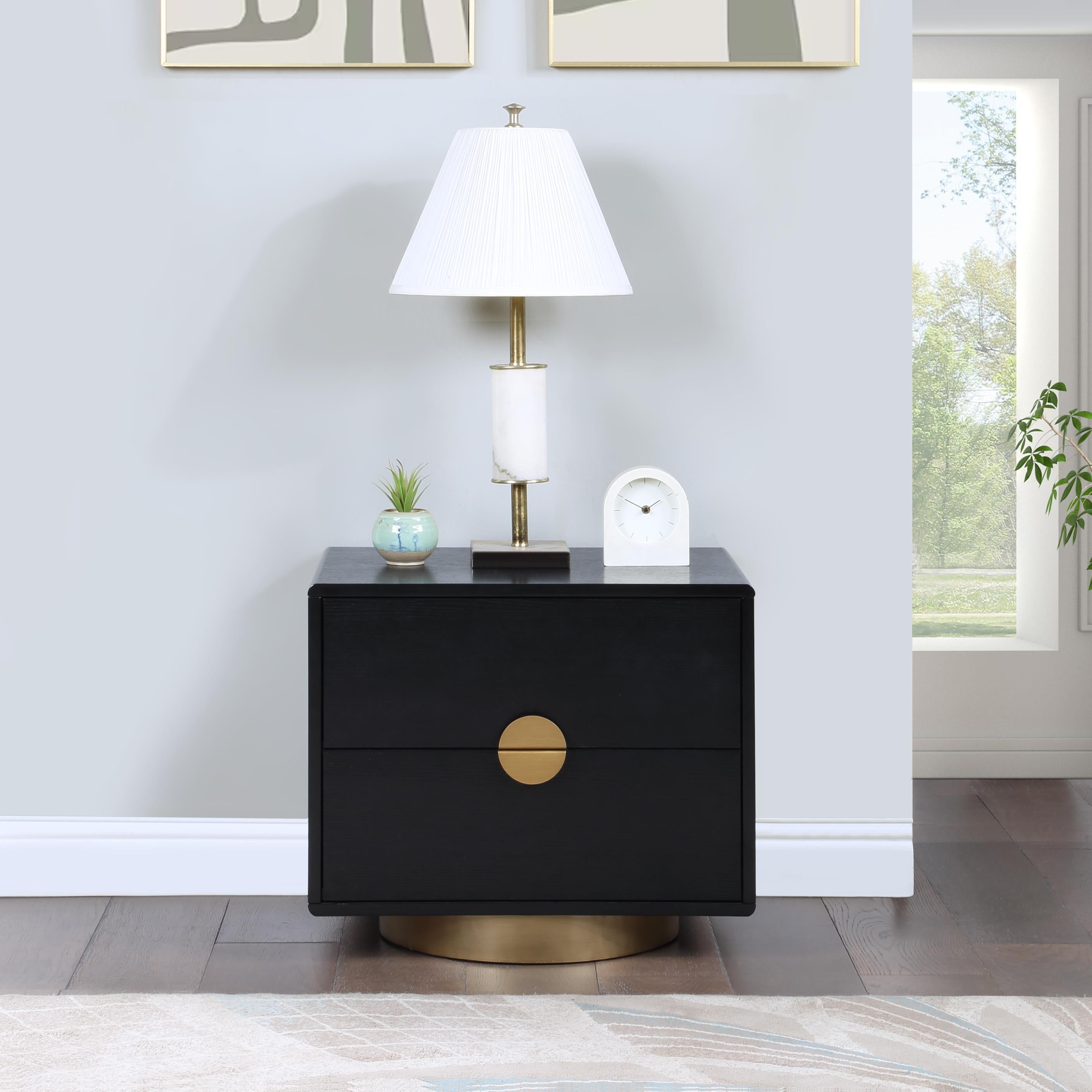 Meridian Wade Black Night Stand / Side Table