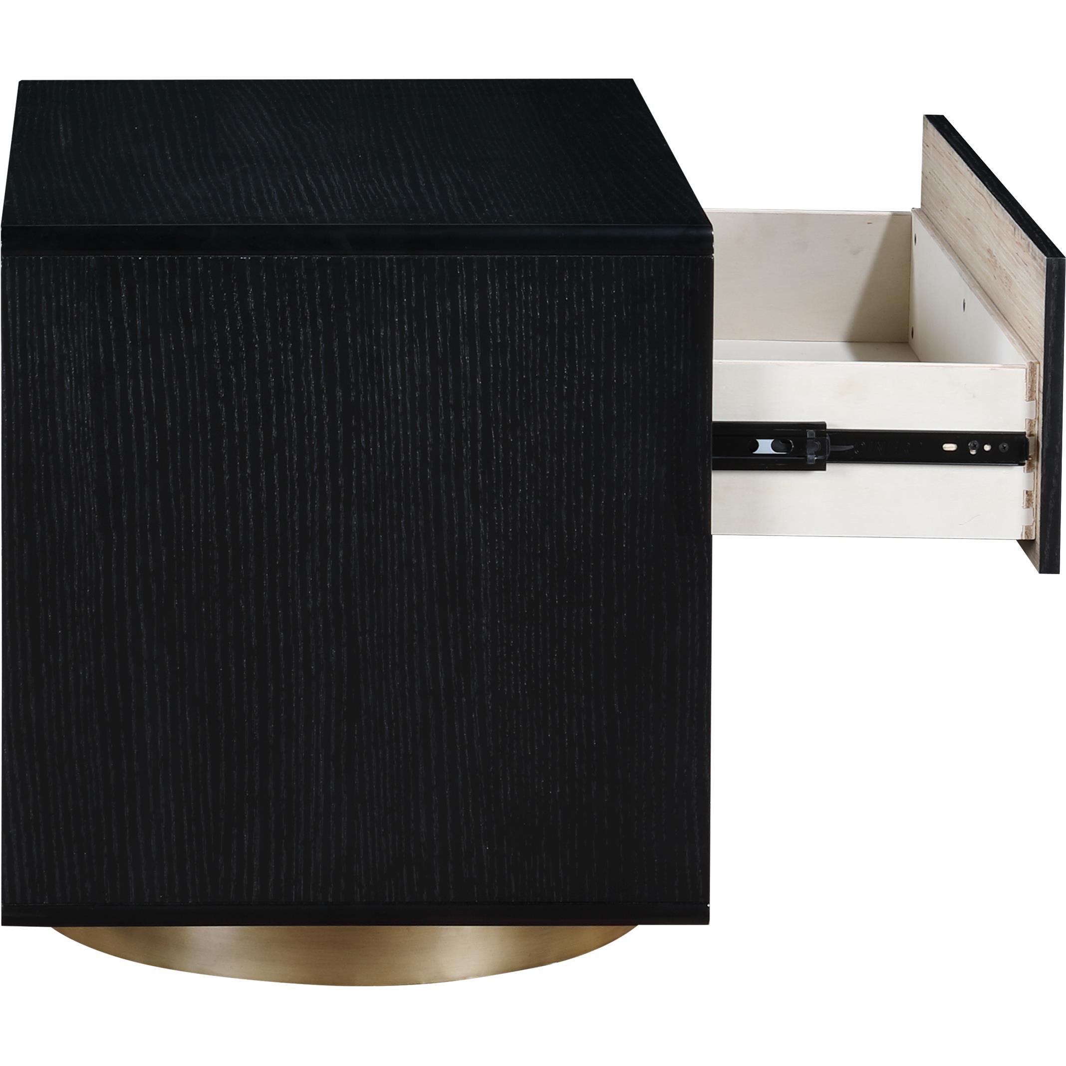 Meridian Wade Black Night Stand / Side Table