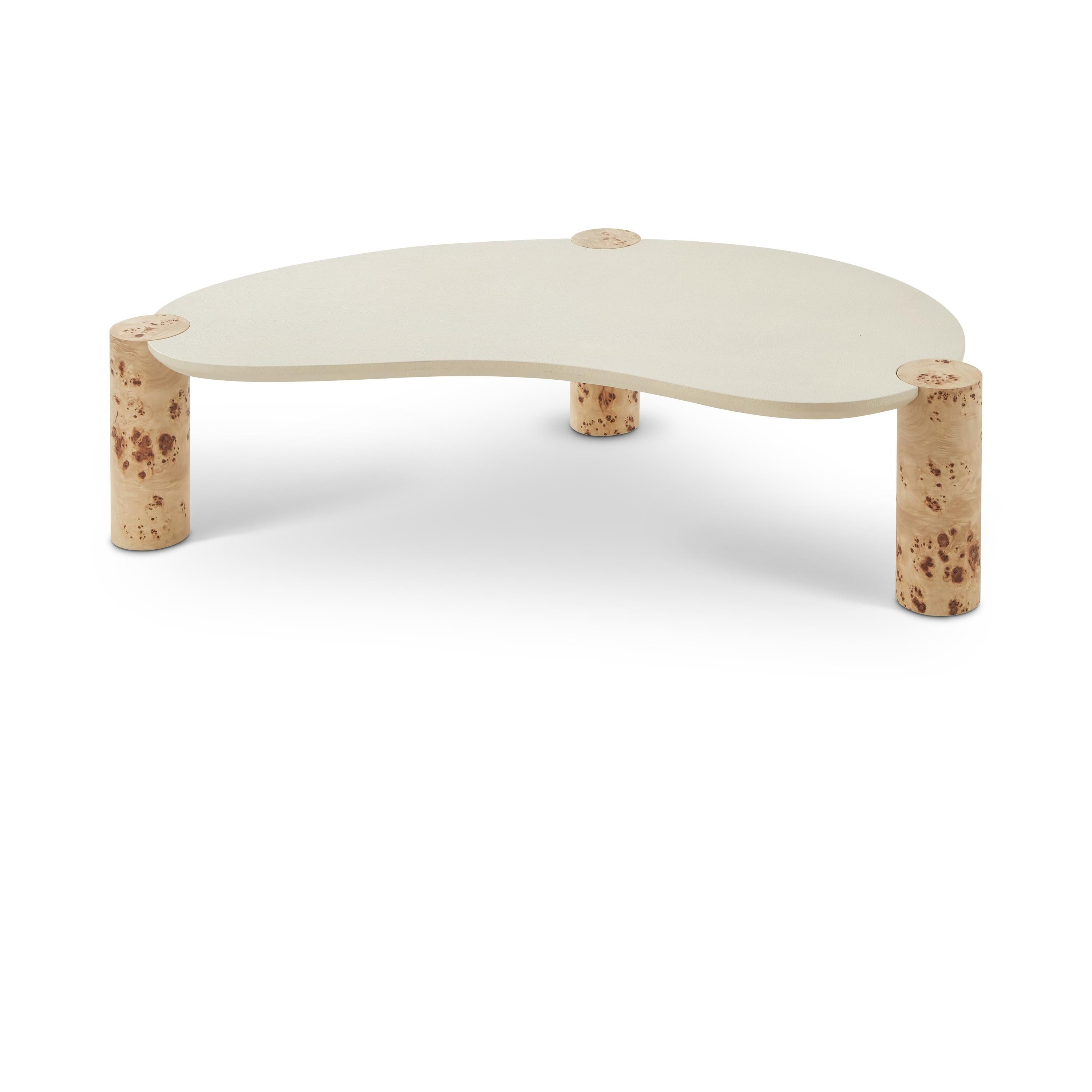 Meridian Thor Natural Burl Wood Coffee Table