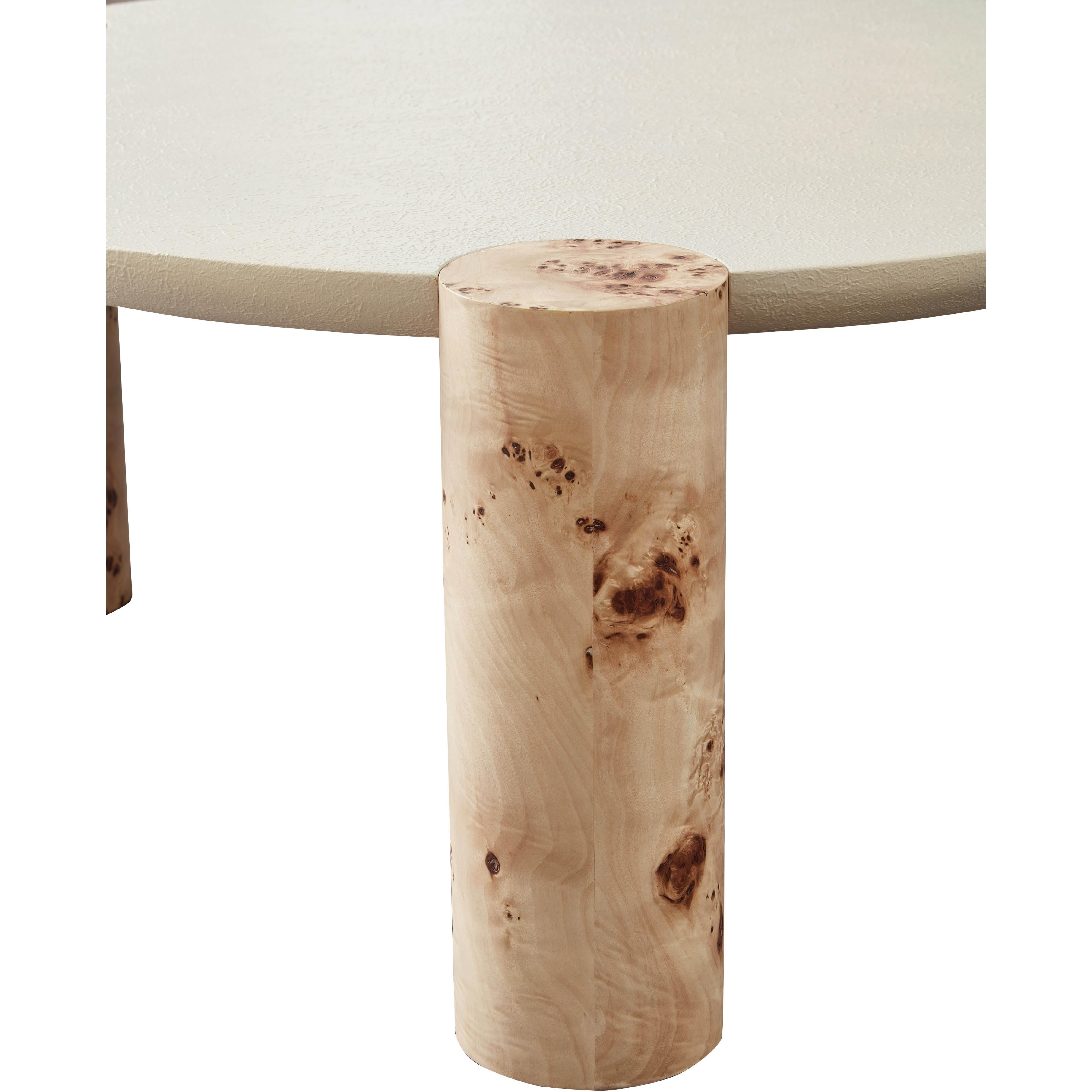 Meridian Thor Natural Burl Wood Coffee Table