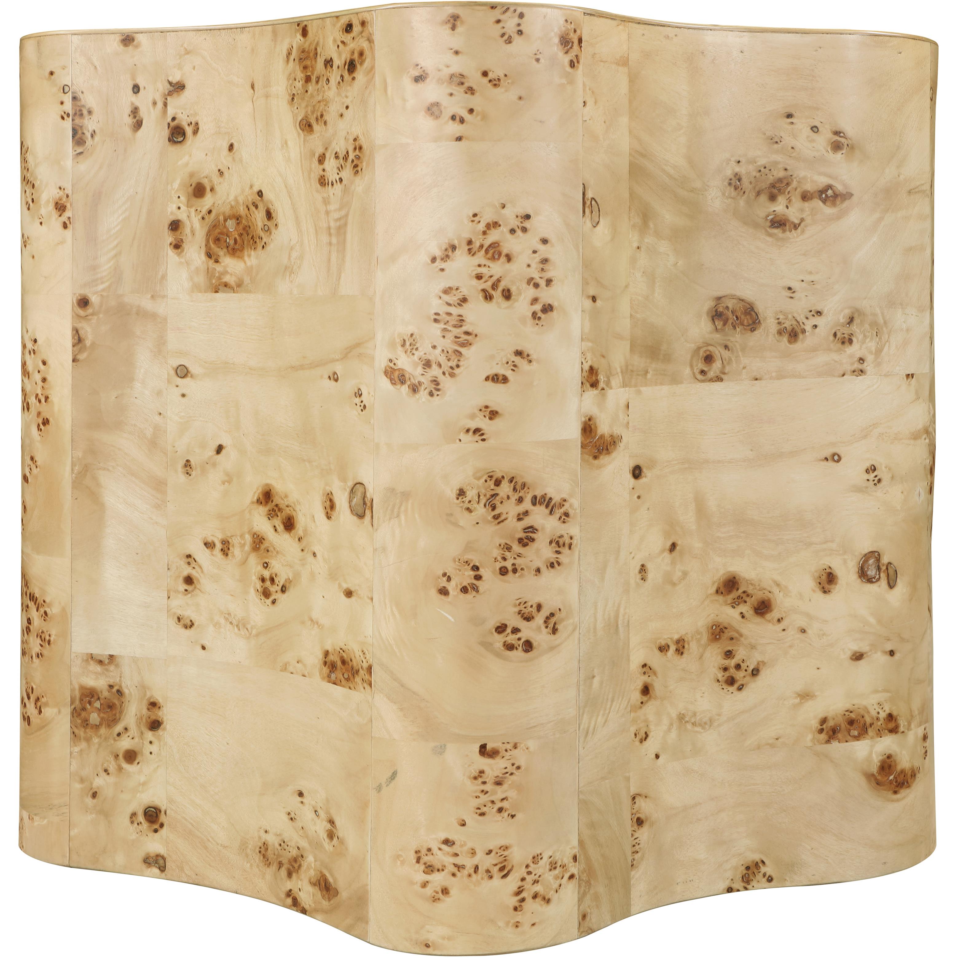 Meridian Zaire Natural Burl Wood End Table