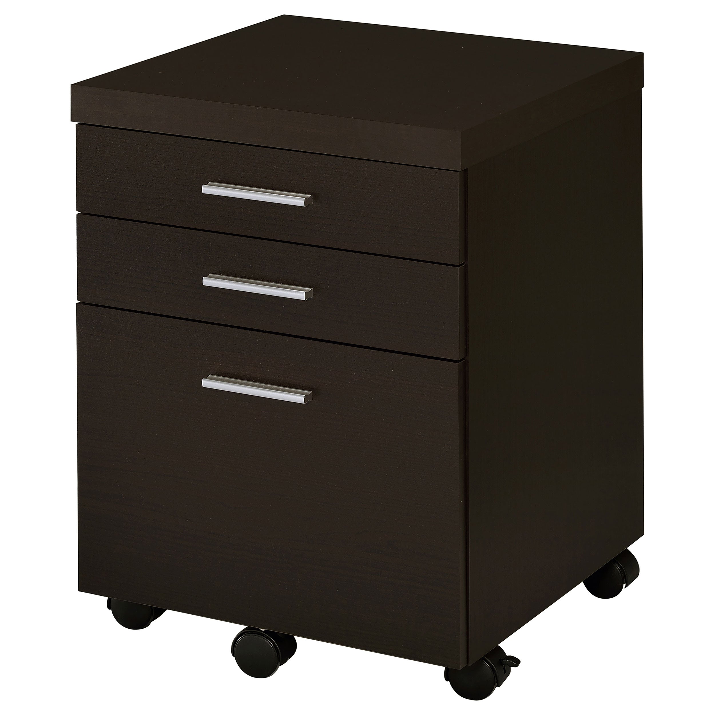 Skylar 3-drawer Mobile File Cabinet Cappuccino