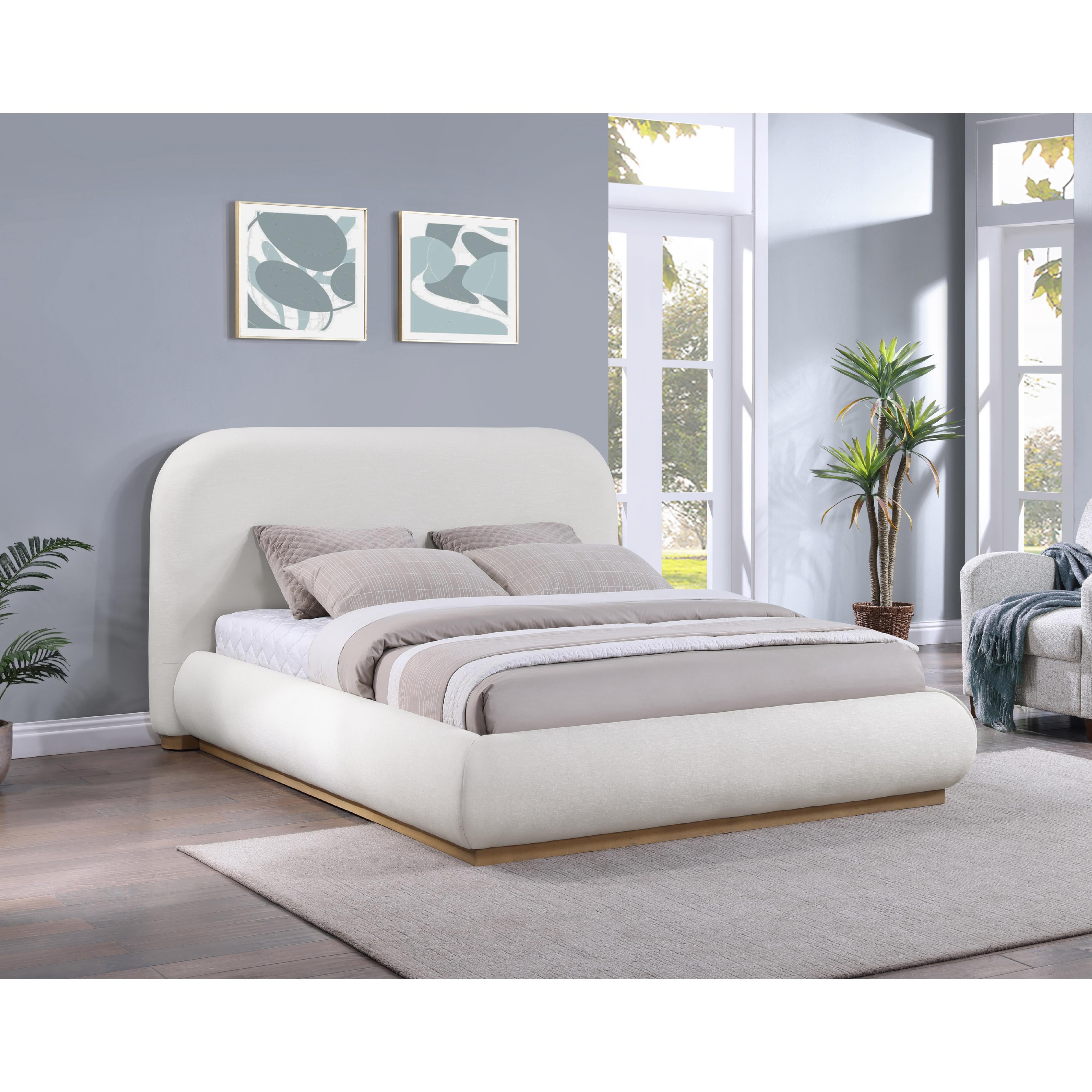 Meridian Vaughn Cream King Bed