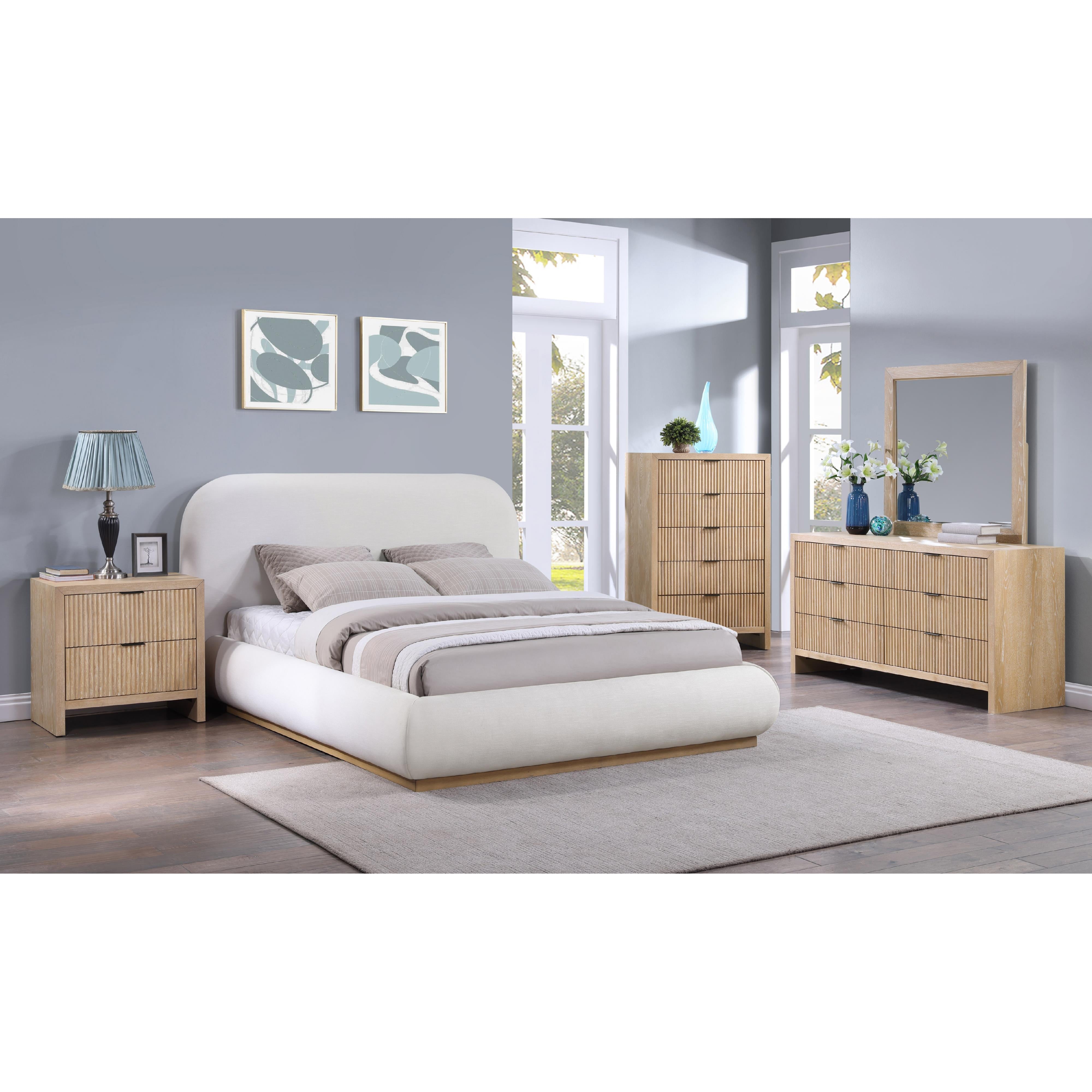 Meridian Vaughn Cream King Bed