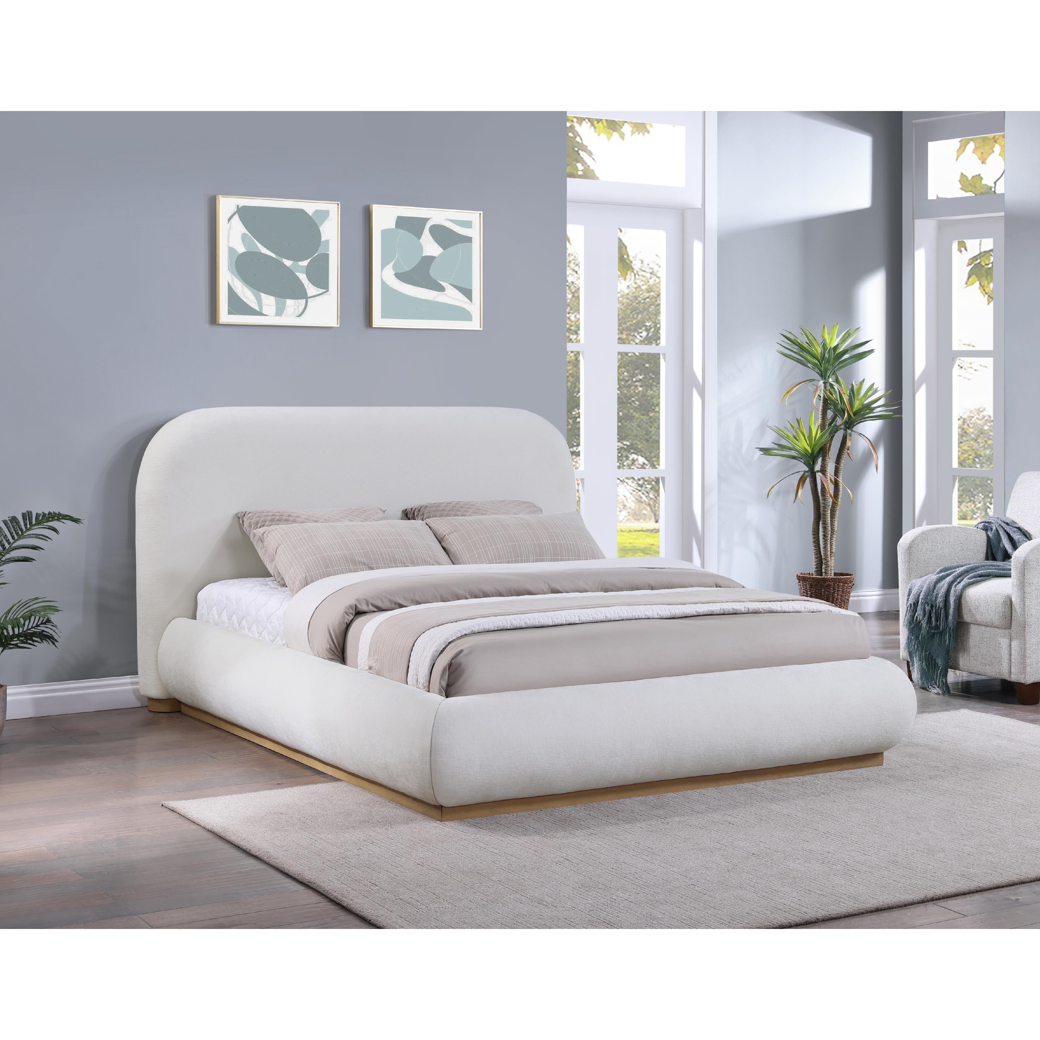 Meridian Vaughn Cream King Bed