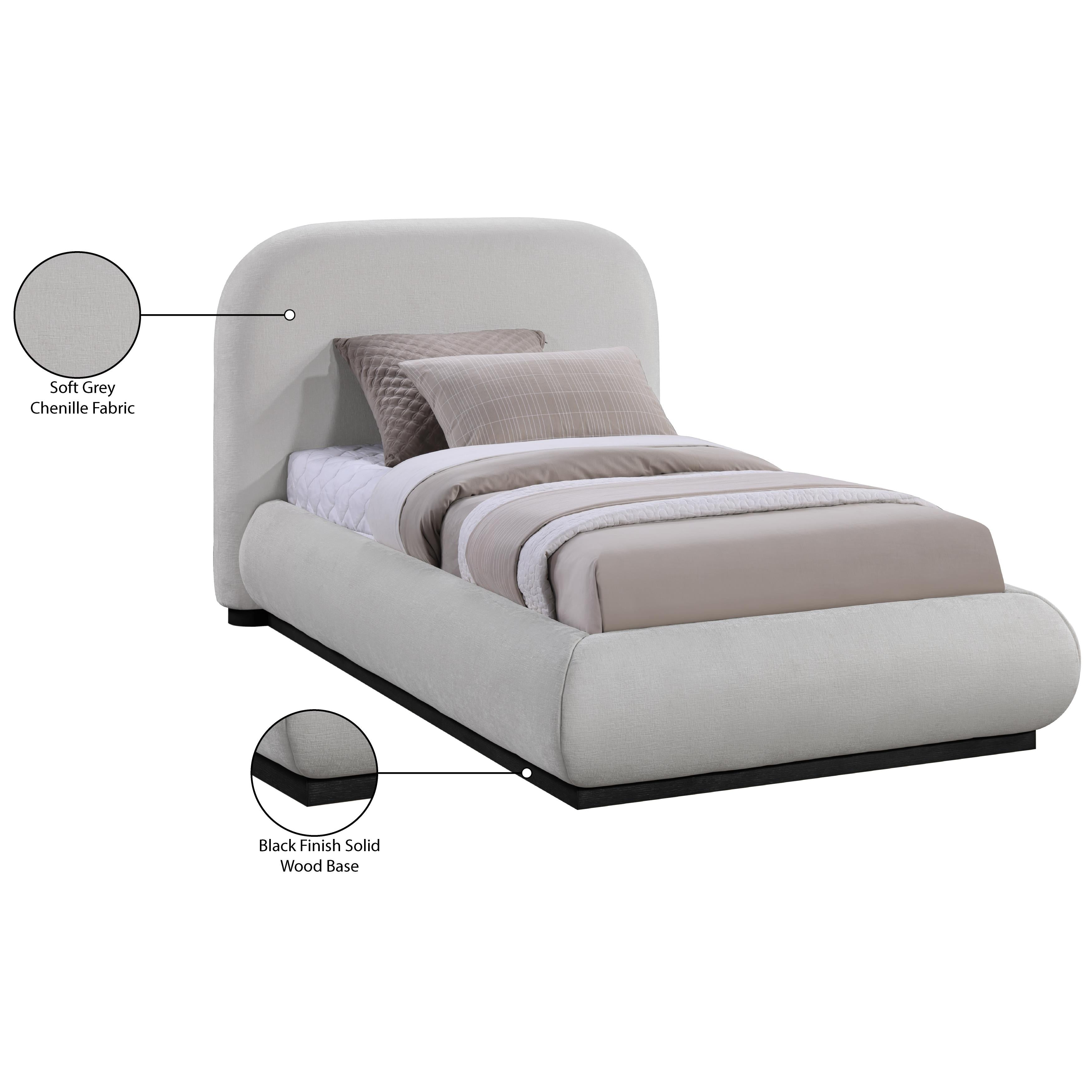 Meridian Vaughn Grey Twin Bed