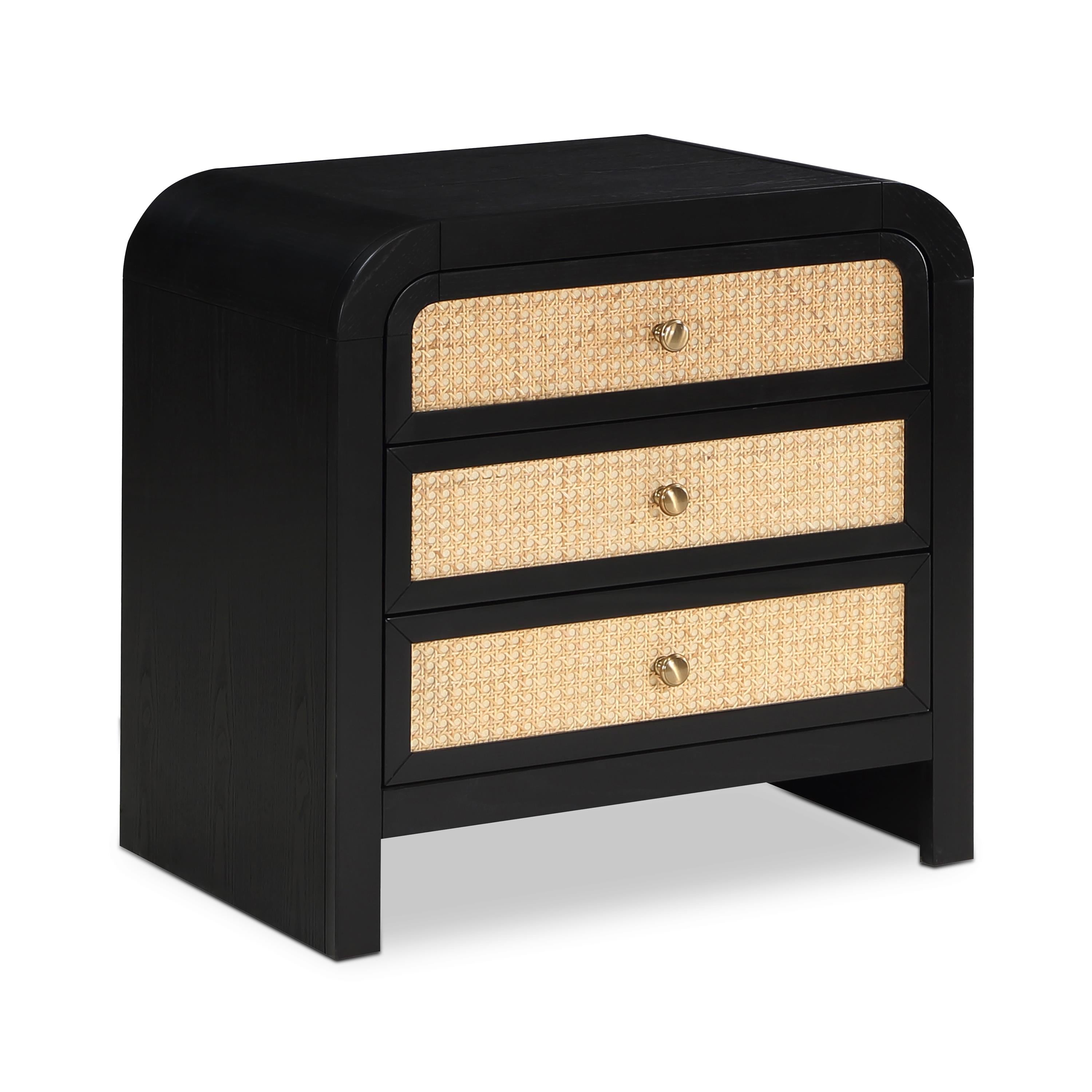 Meridian Siena Black Night Stand